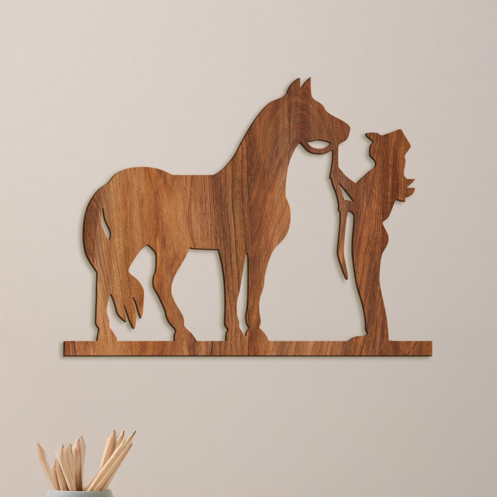 Obraz Jazdec s konom-DREVTEX