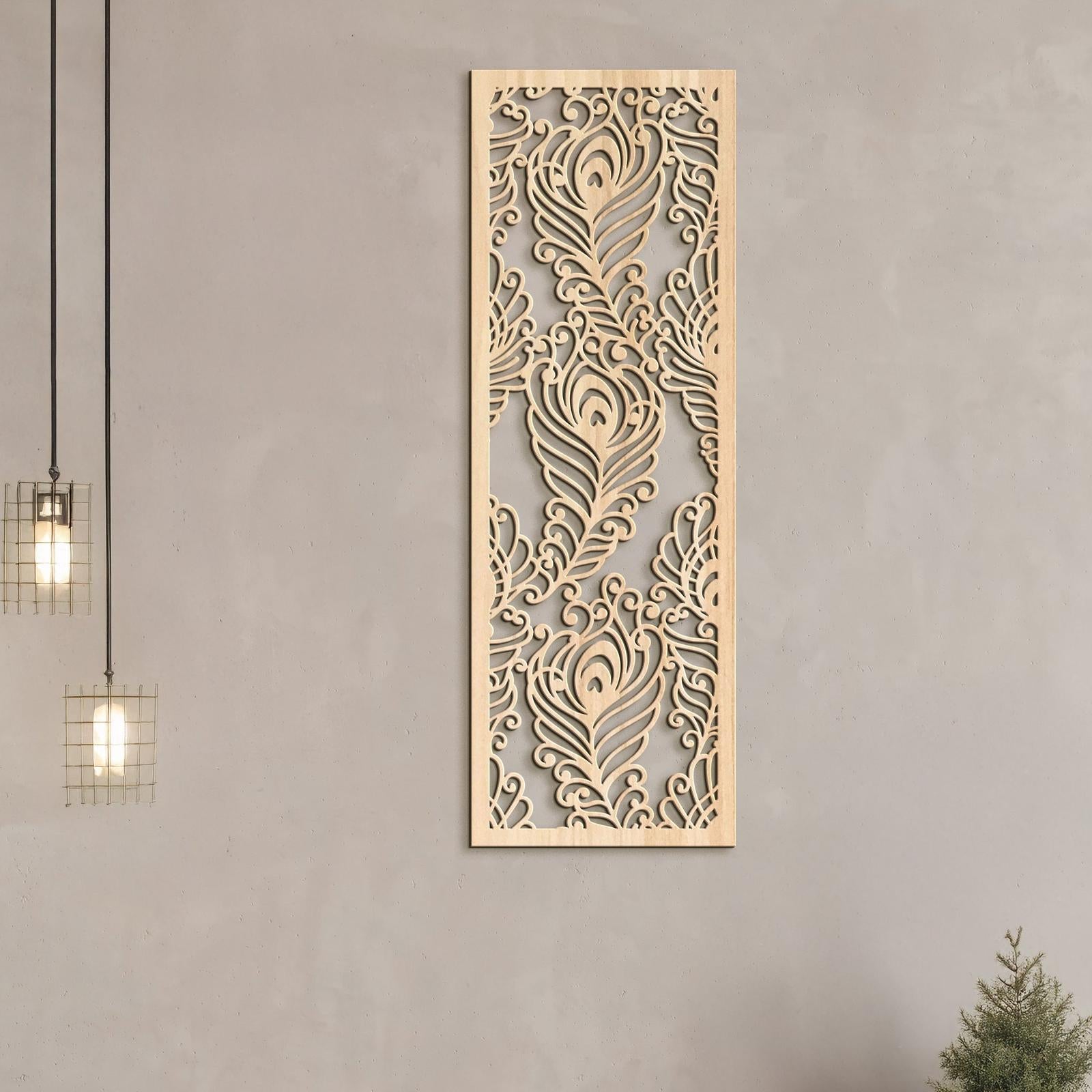 Drevená mandala Pávie perá-DREVTEX