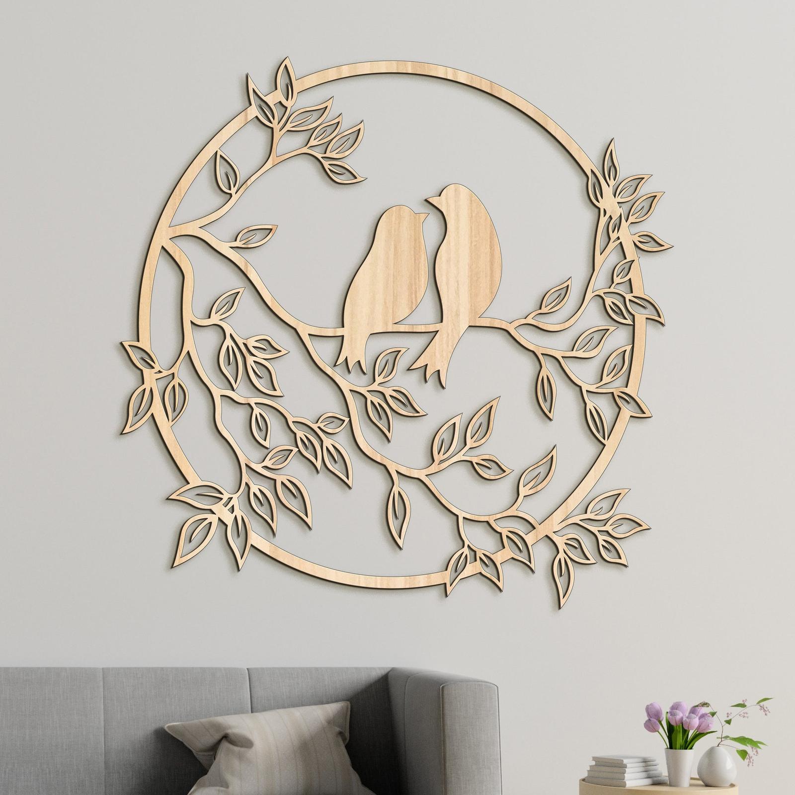 Drevený obraz štebot vtákov-DREVTEX