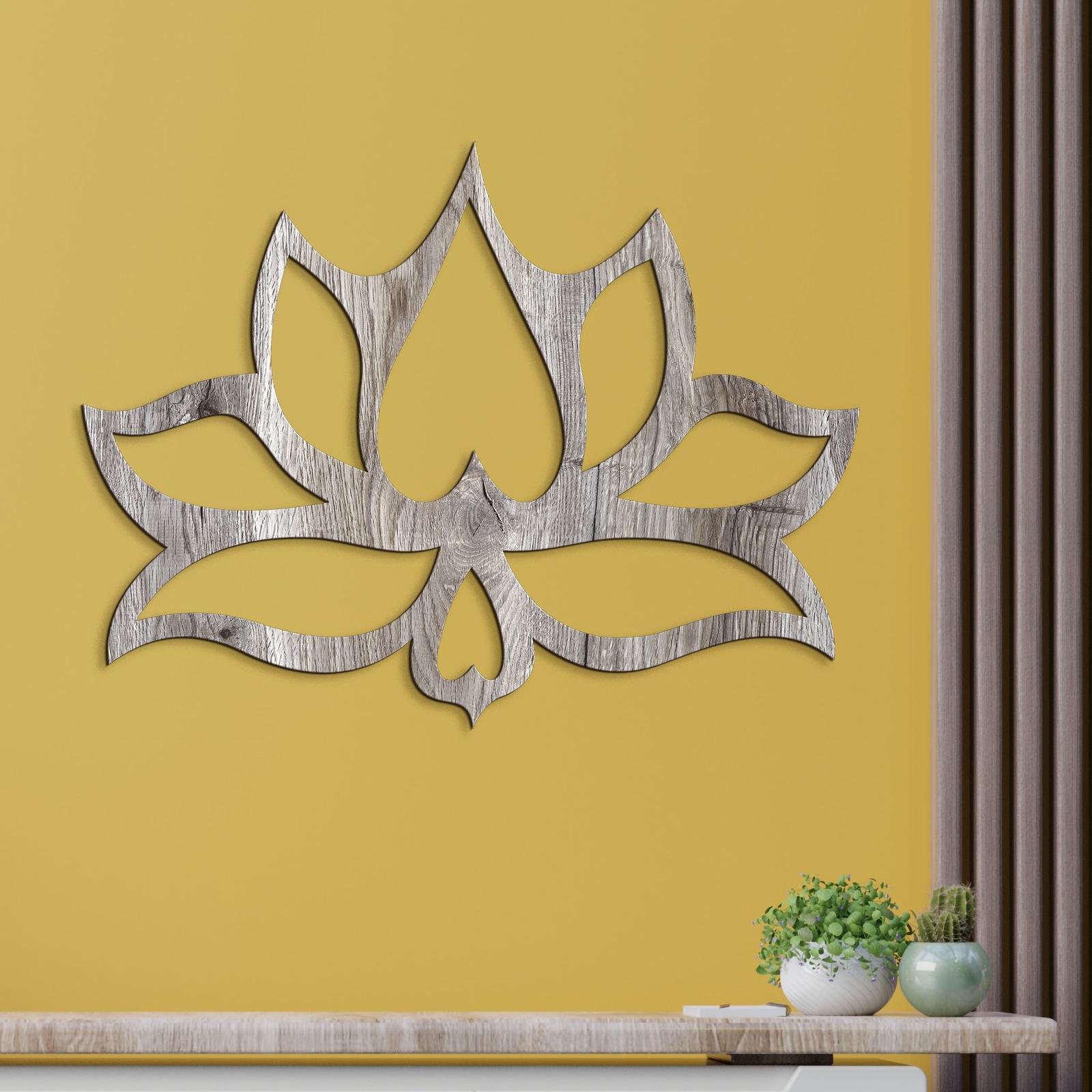 Drevený obraz na stenu Kvet LOTOS-DREVTEX