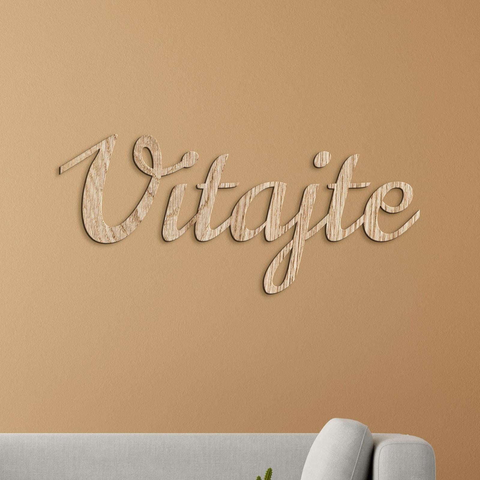 Drevený nápis na stenu Vitajte-DREVTEX