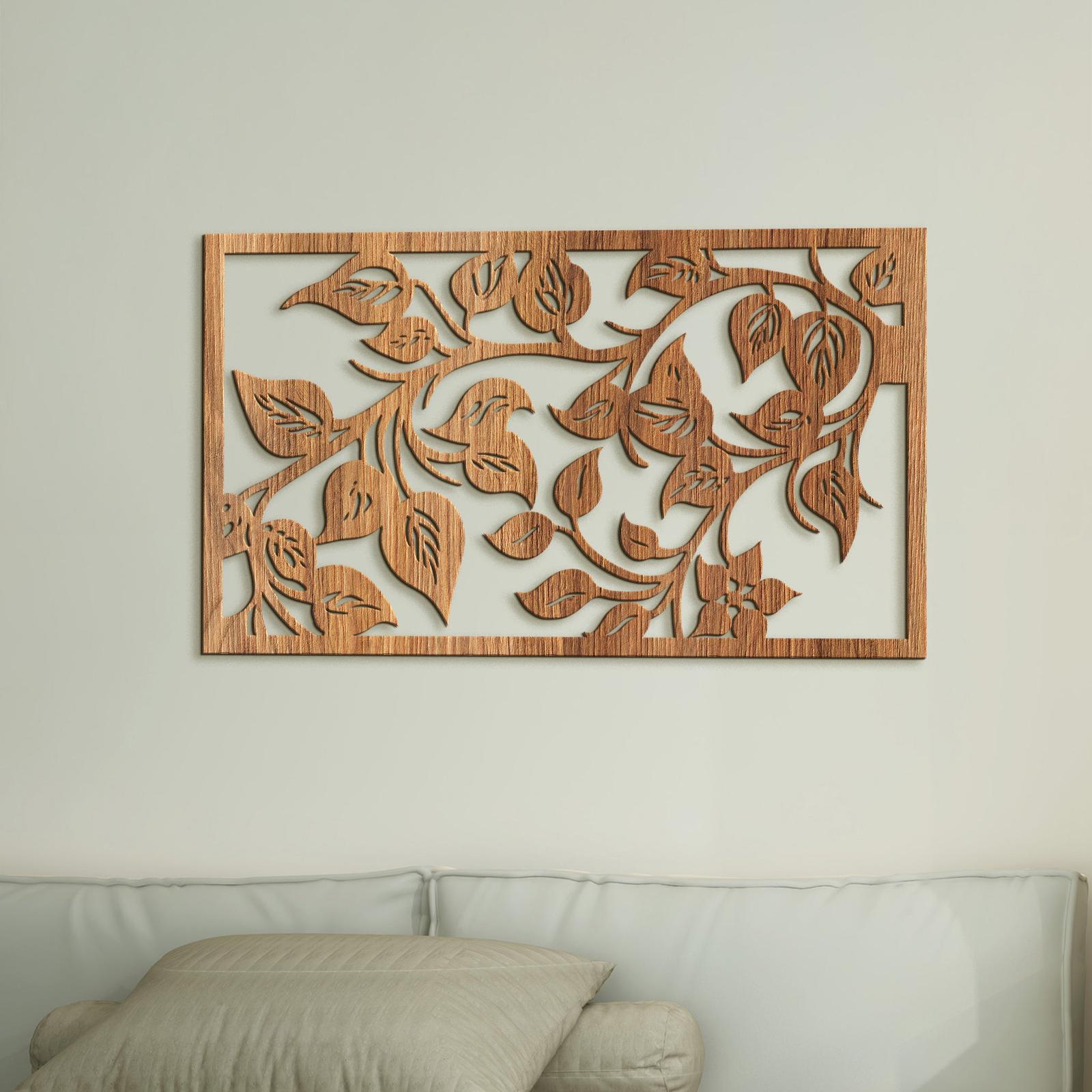 Drevený obraz na stenu Lístie-DREVTEX