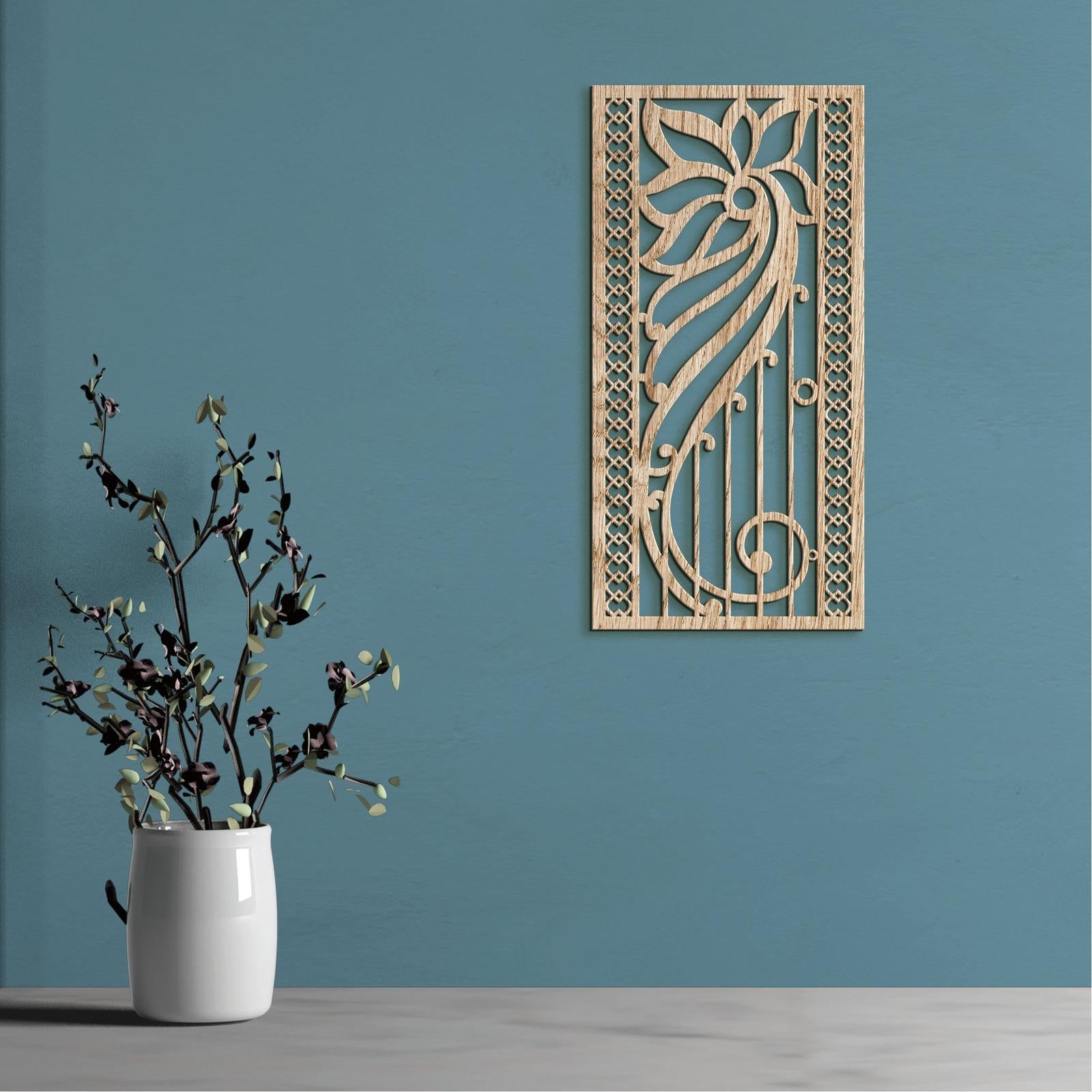 Kvetinova mandala na stenu-DREVTEX