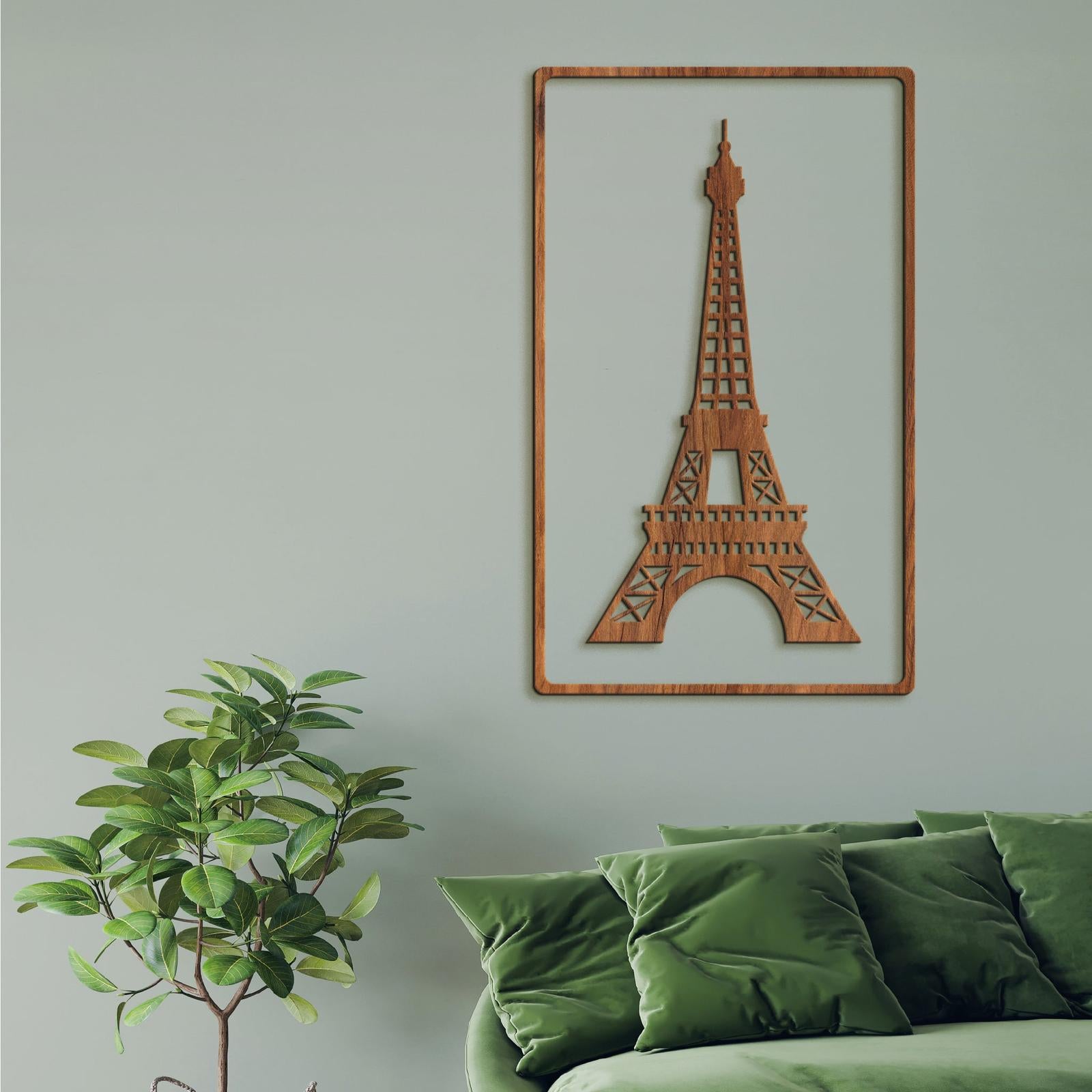 Drevený obraz Eiffelova veža-DREVTEX