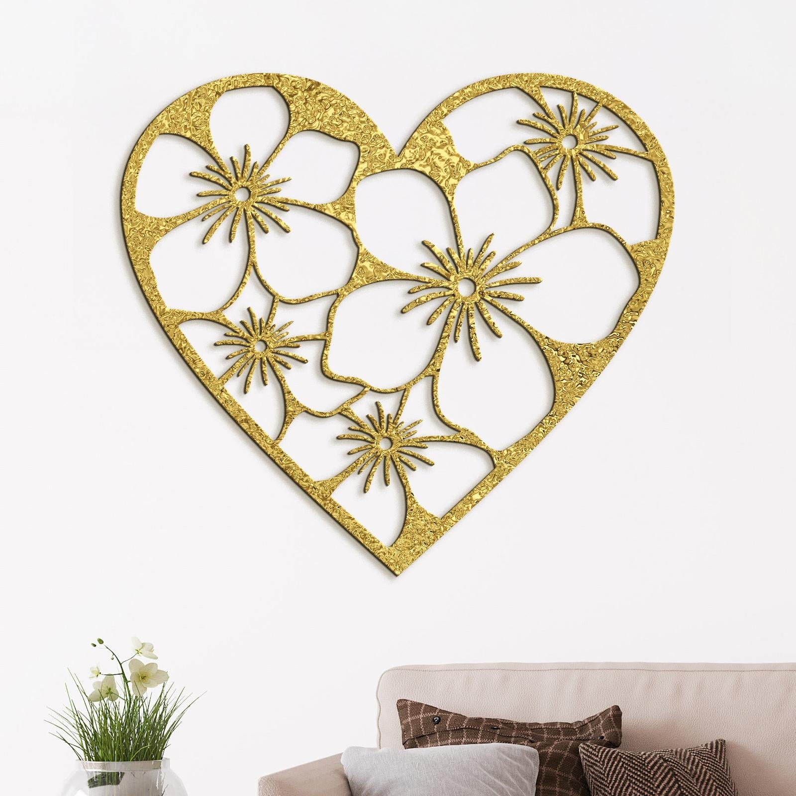 Drevený obraz Srdce plné kvetov-DREVTEX