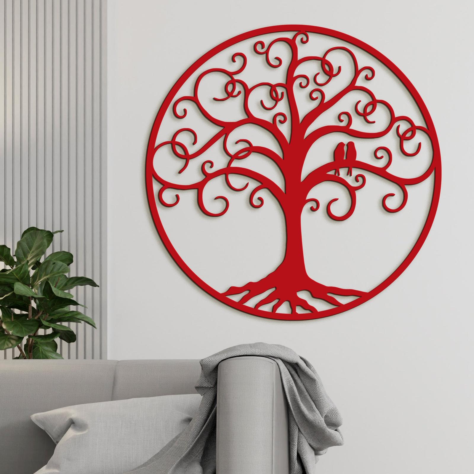 Strom života zaľúbení vtáci-DREVTEX