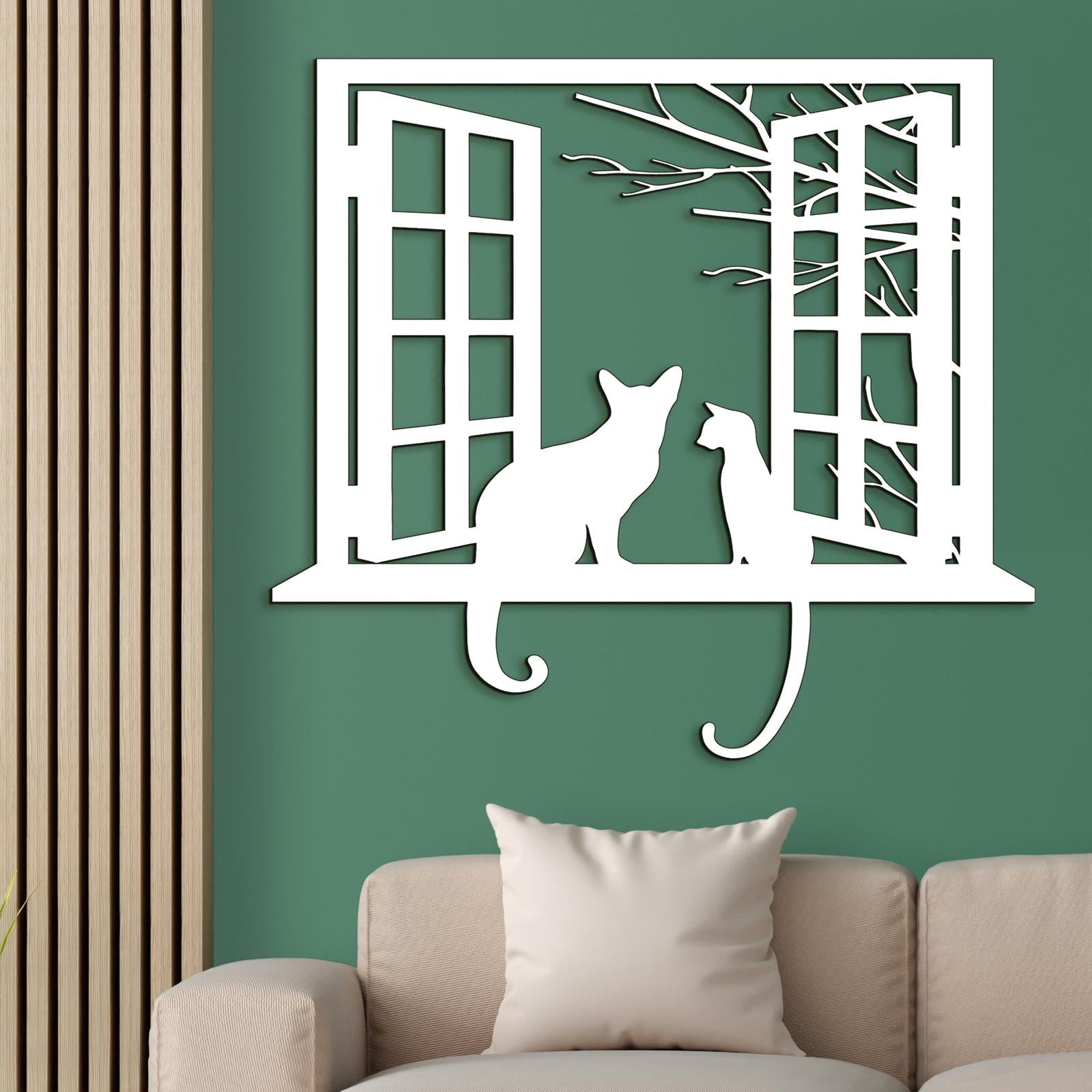 Drevena dekoracia macky-DREVTEX