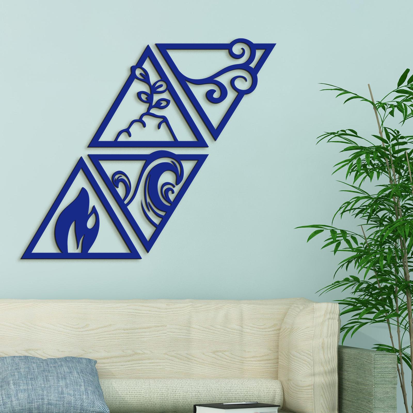 Obraz so symbolmi styroch zivlov-DREVTEX