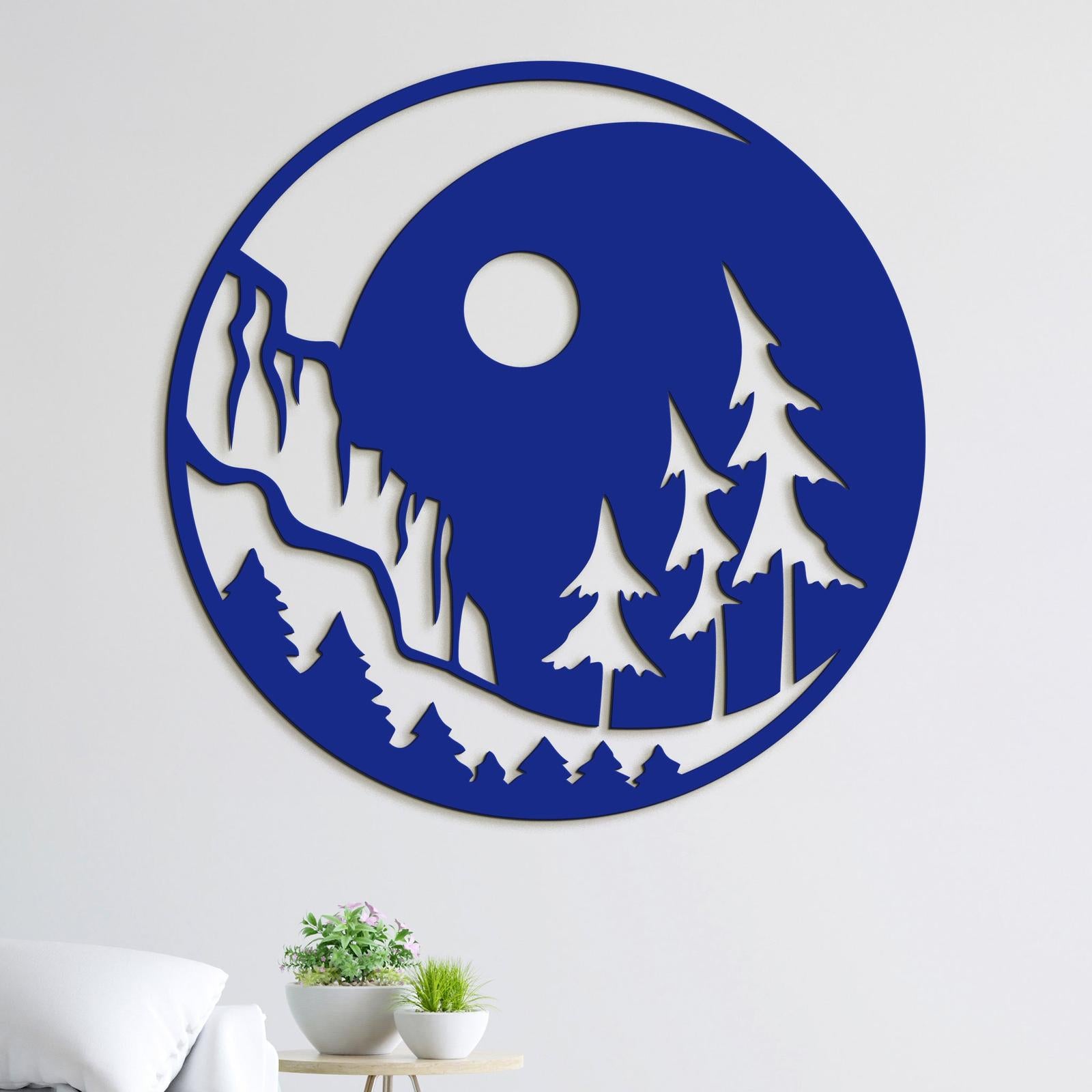 Drevený obraz nočná krajina-DREVTEX