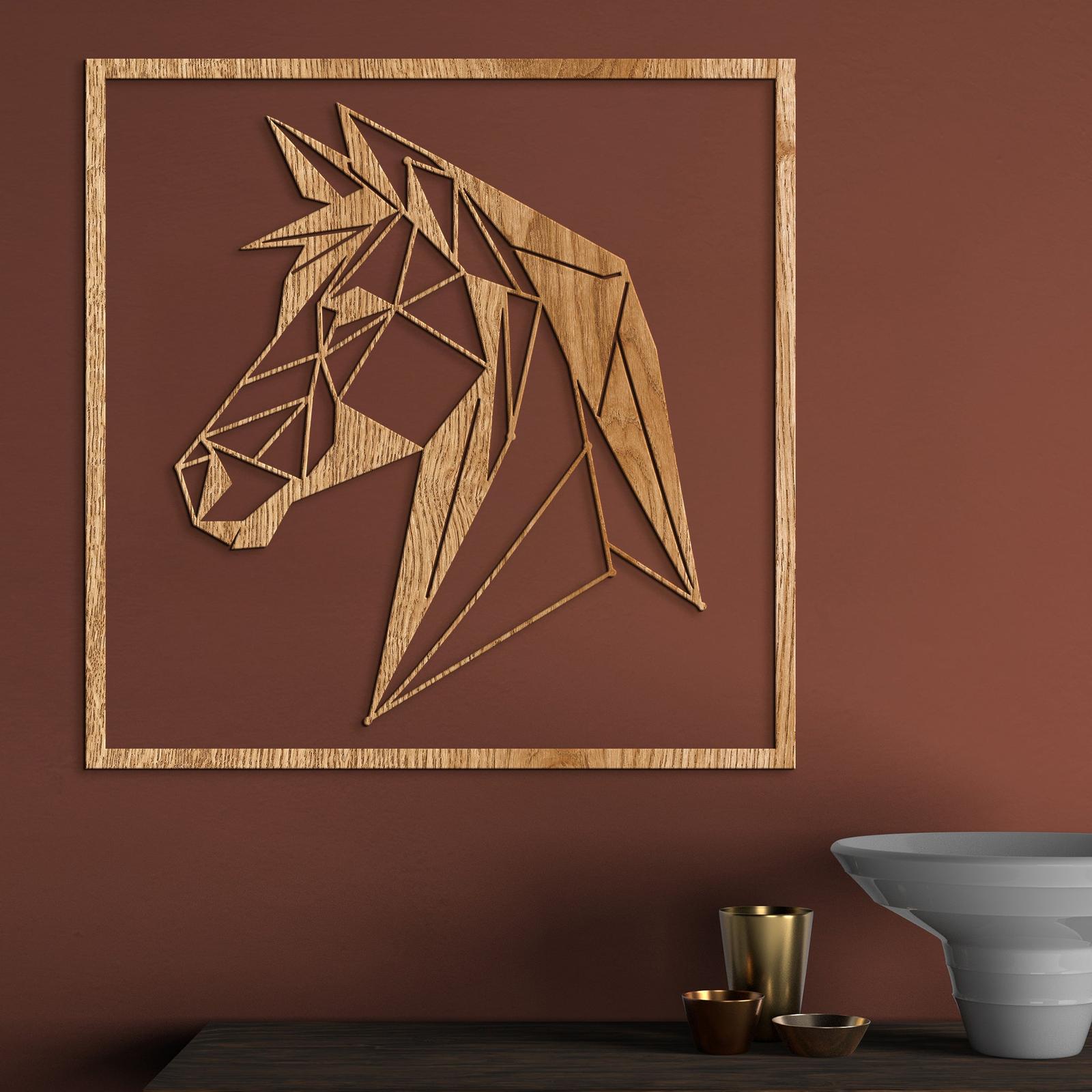 Drevený obraz silueta koňa-DREVTEX