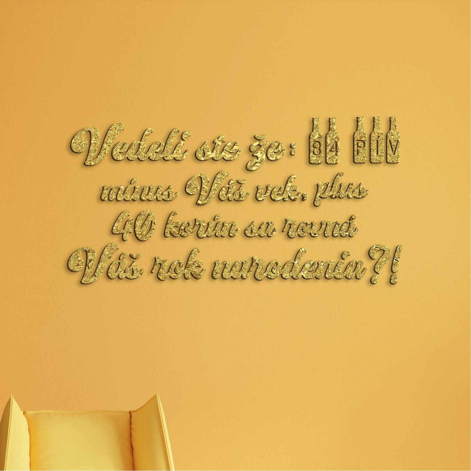 Vtipný drevený nápis na stenu PIVO-DREVTEX