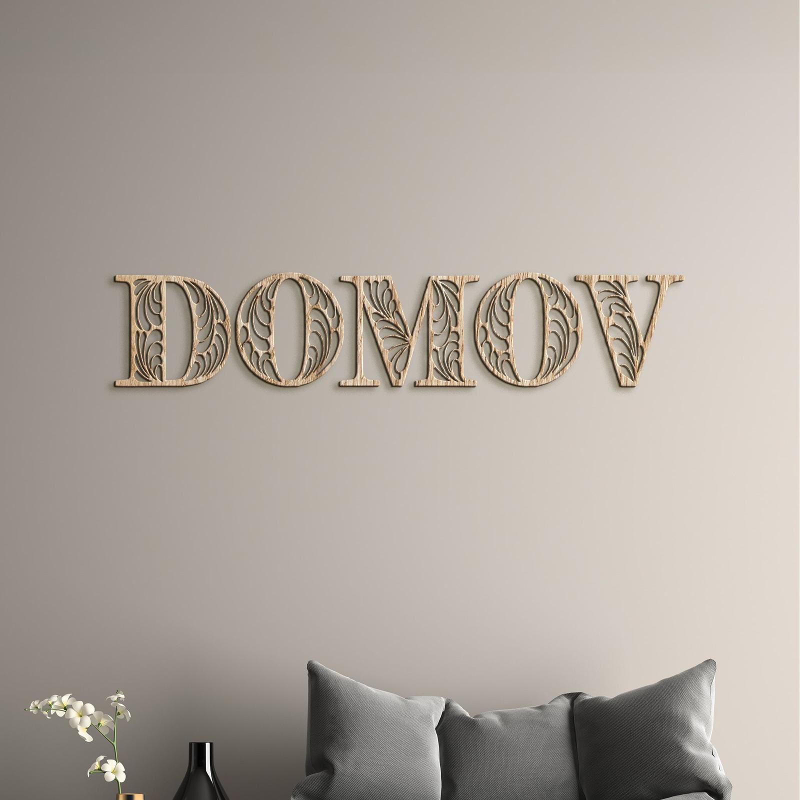 Drevený nápis DOMOV-DREVTEX