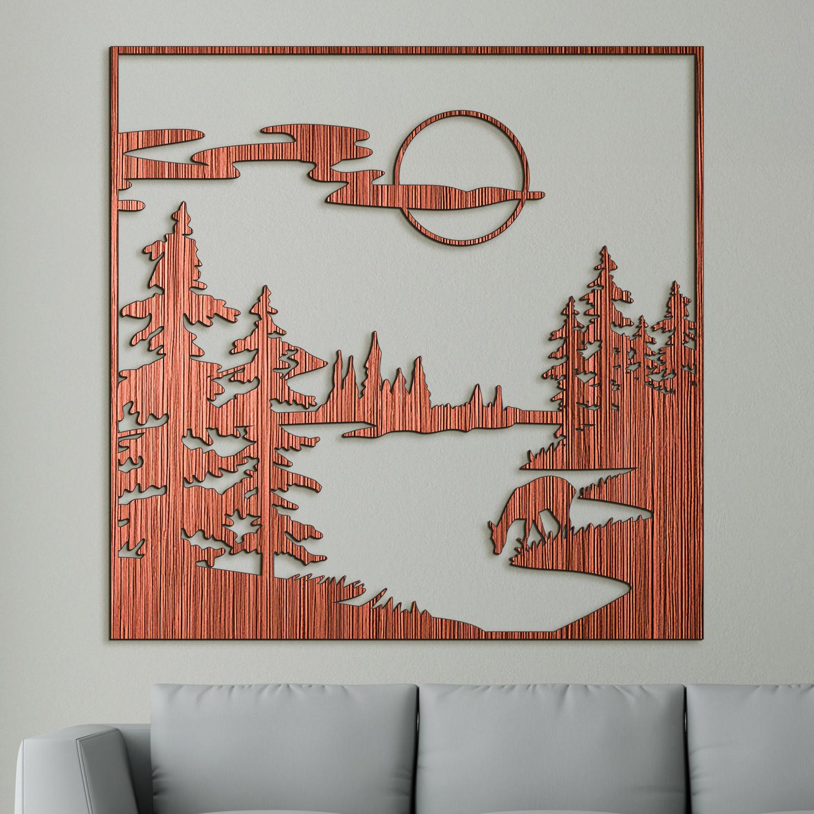 Drevený obraz Lesná čistinka-DREVTEX