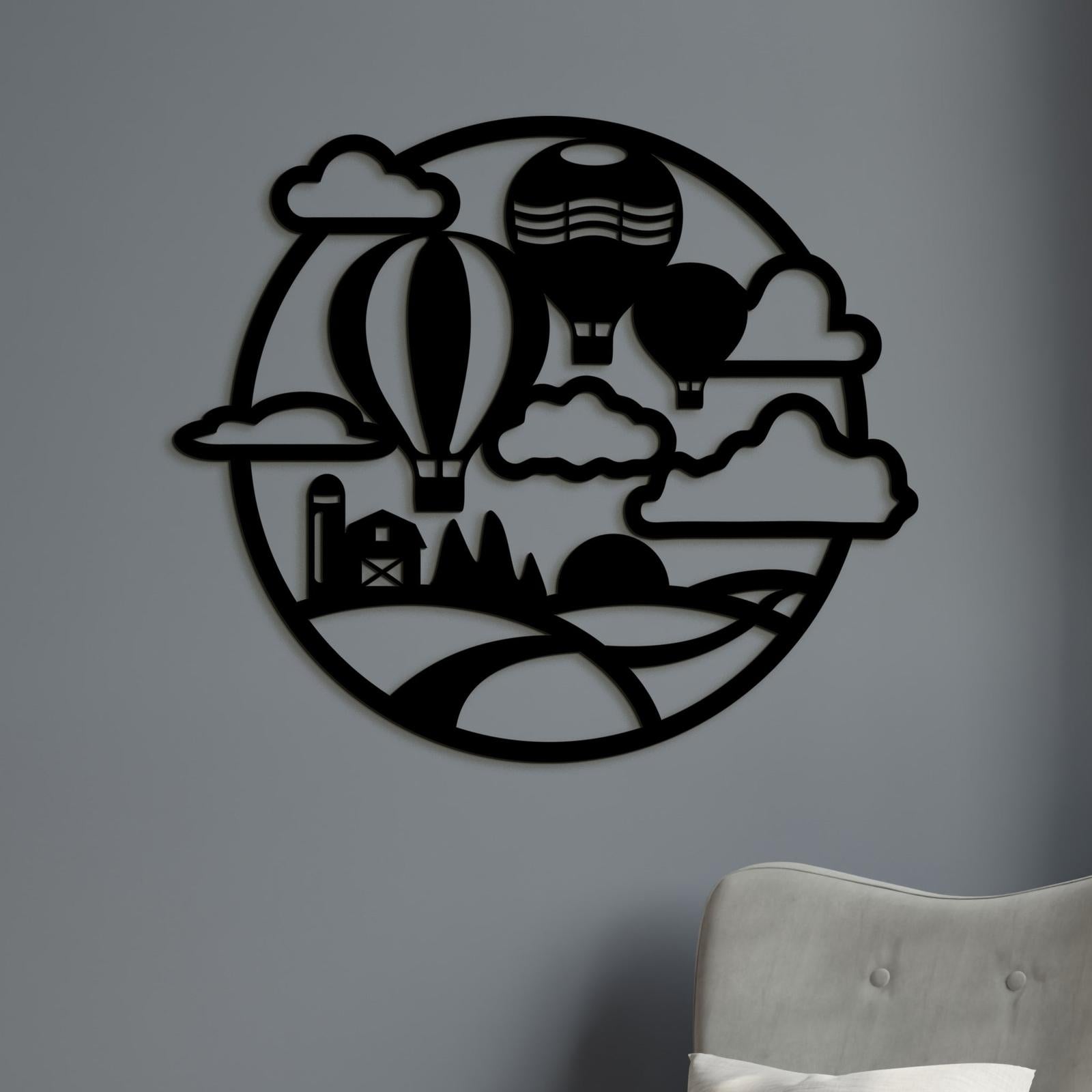 Dreveny obraz Let balónom-DREVTEX