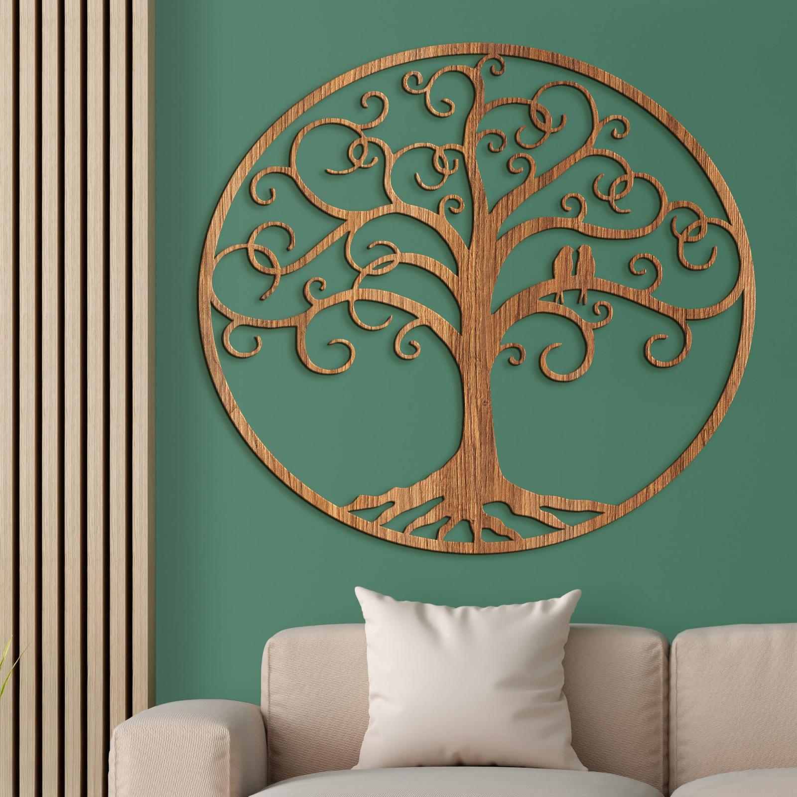 Strom života zaľúbení vtáci-DREVTEX