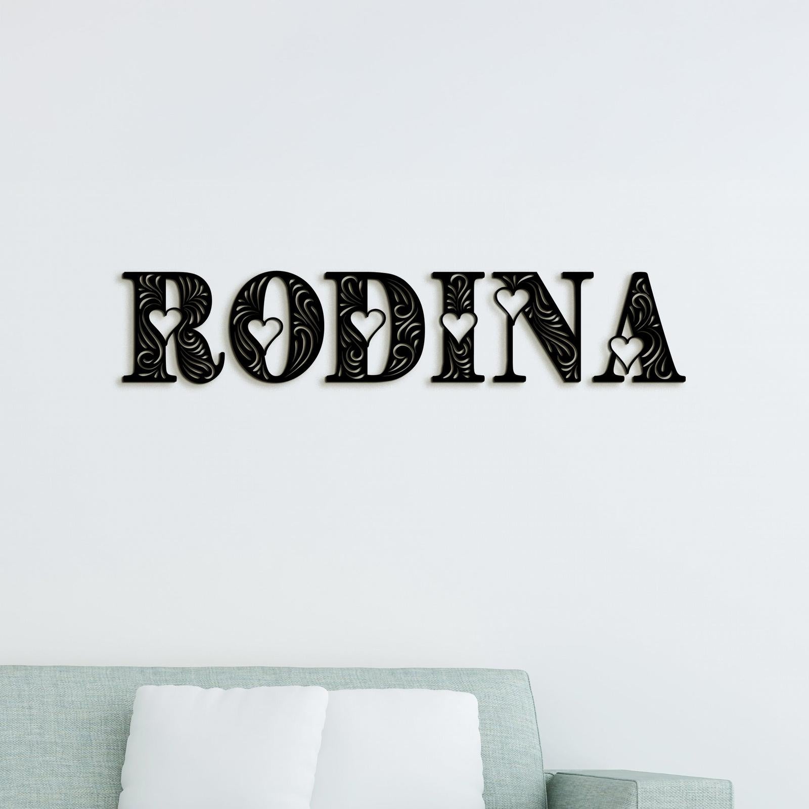 Drevený nápis RODINA-DREVTEX