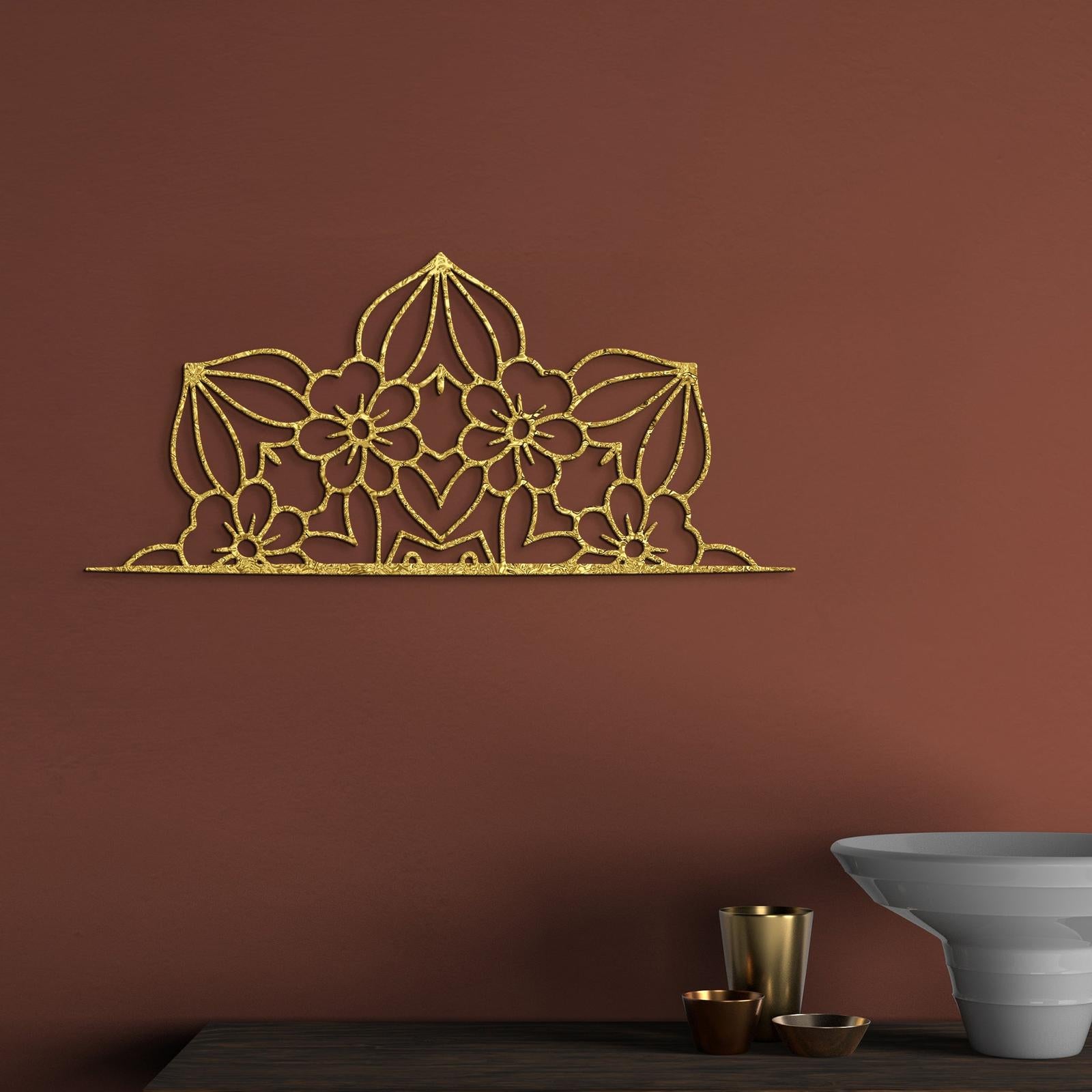 Drevená mandala polkruh CROWN-DREVTEX