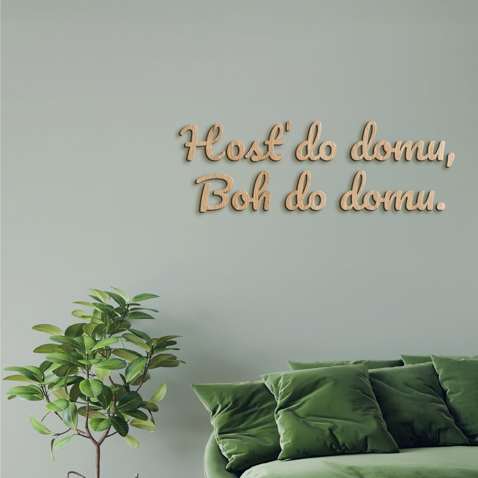 Citát na stenu Hosť do domu, Boh do domu-DREVTEX