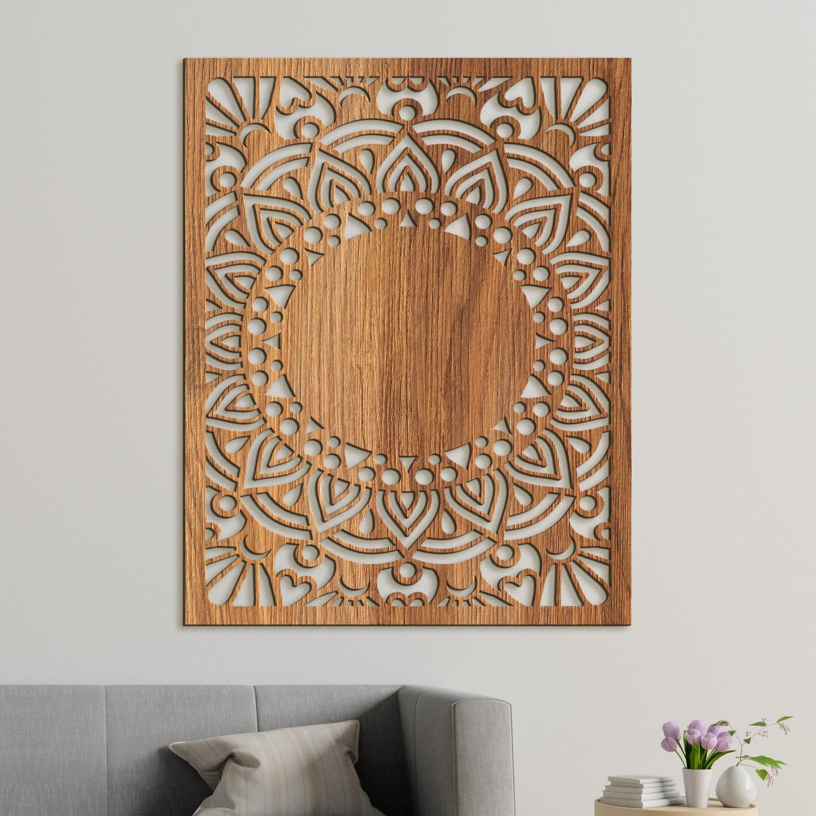 Drevená mandala Sun flower-DREVTEX