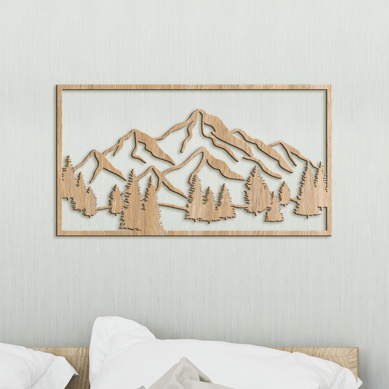 Drevený obraz Horská scenéria-DREVTEX