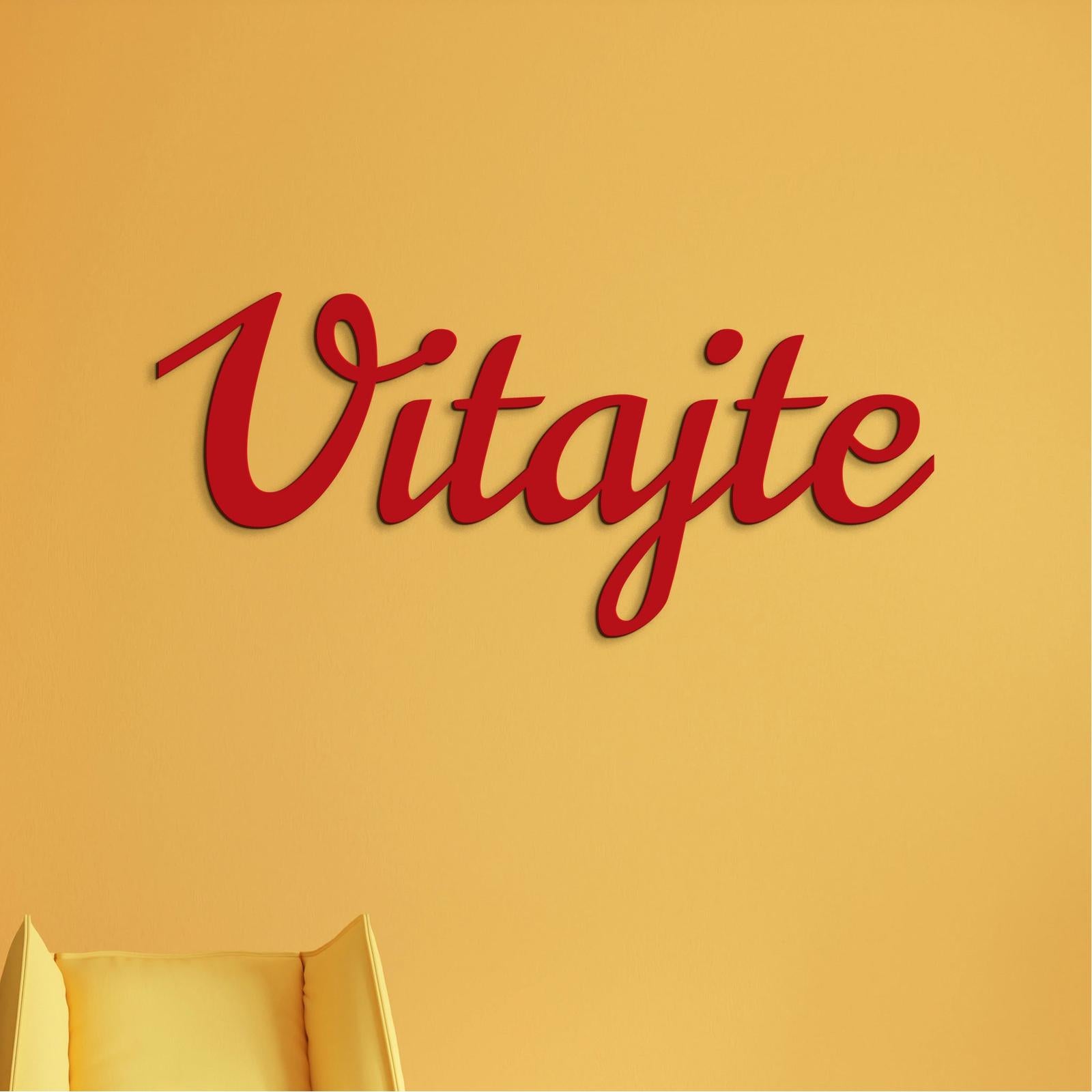 Drevený nápis na stenu Vitajte-DREVTEX