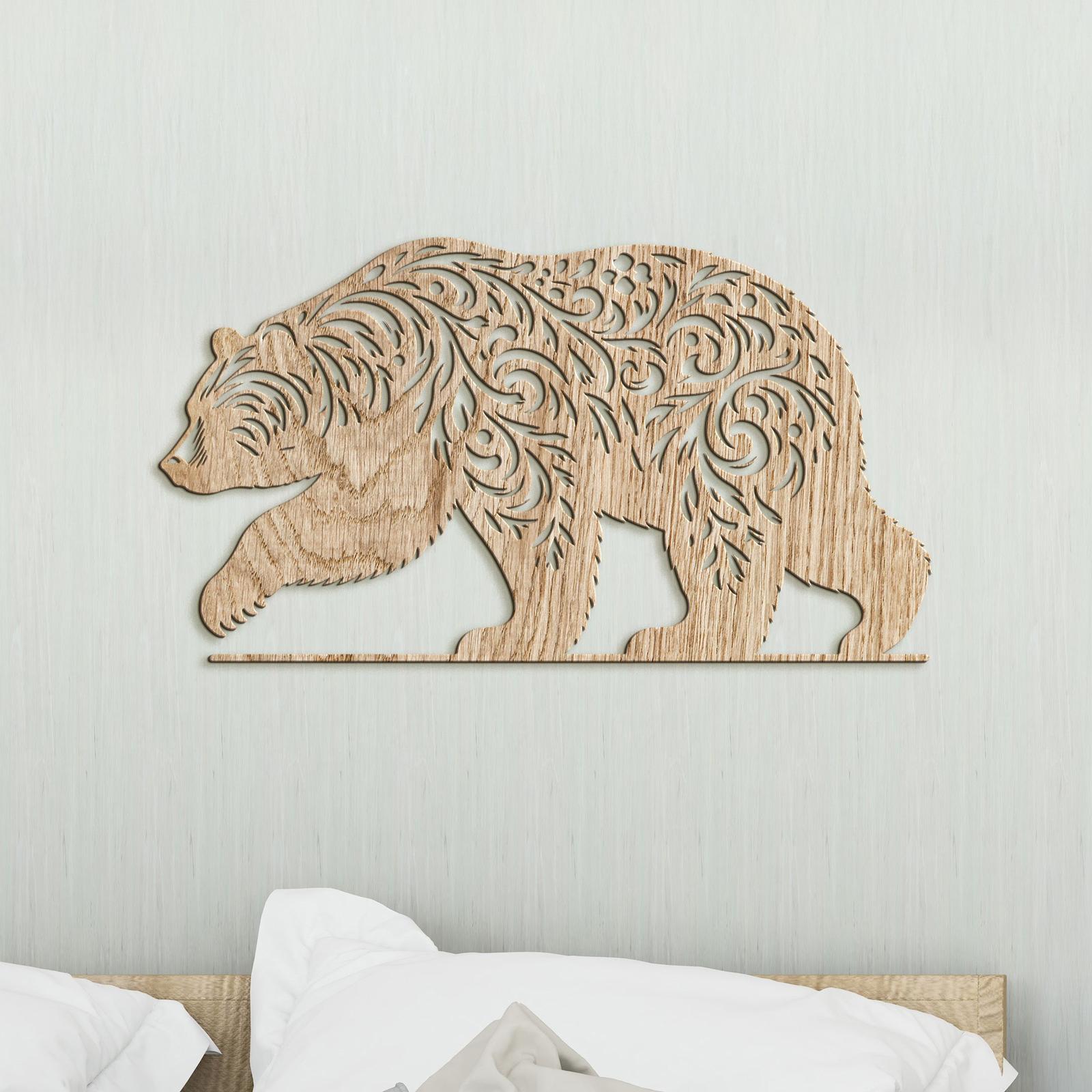 Drevený obraz Medveď-DREVTEX