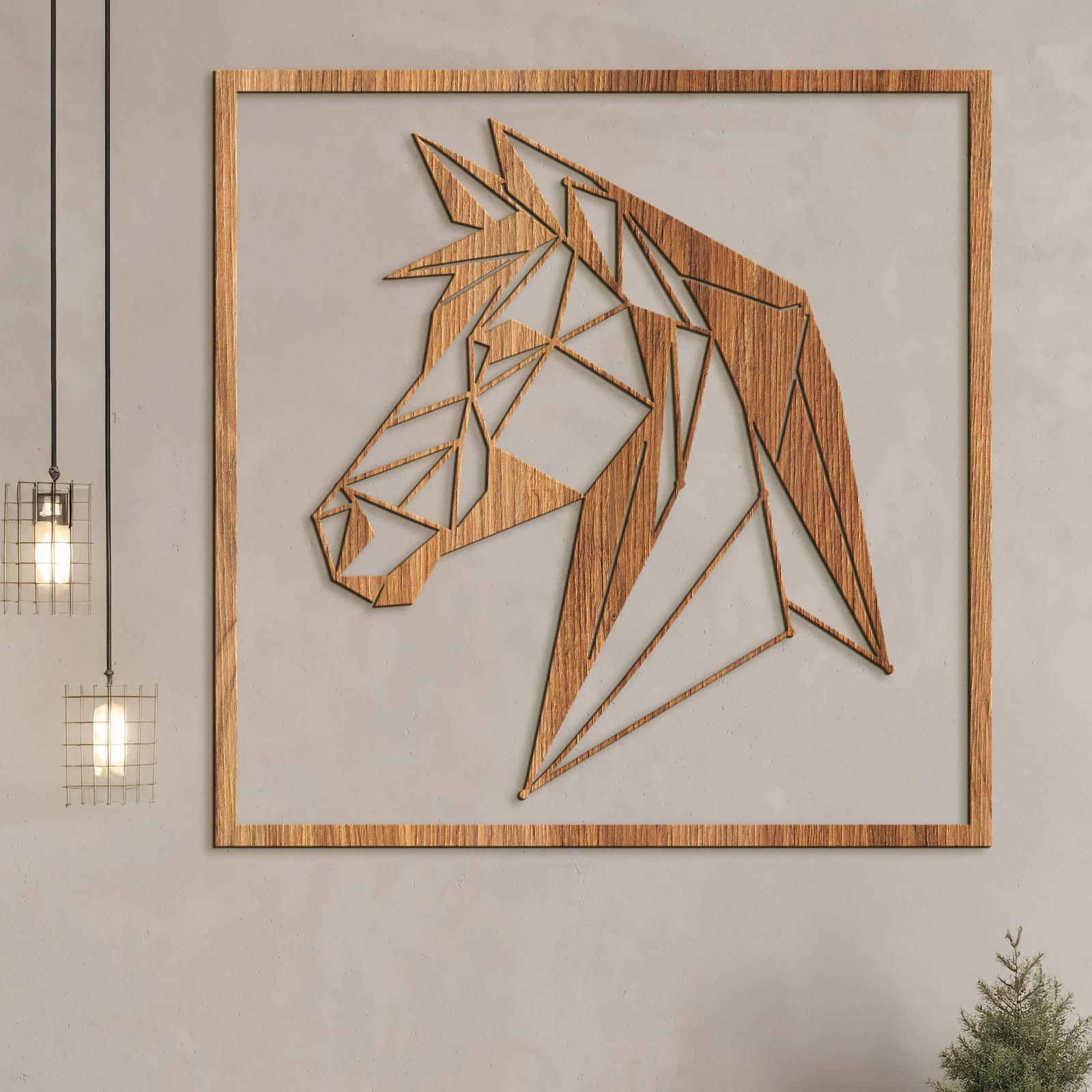 Drevený obraz silueta koňa-DREVTEX