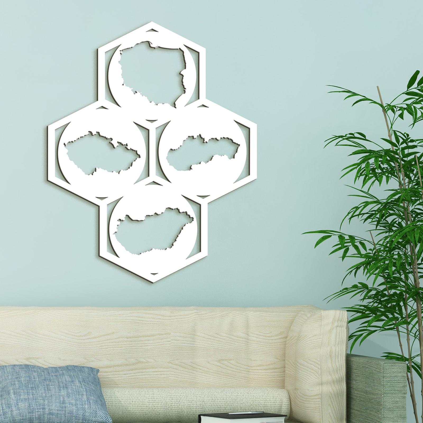 Drevený obraz na stenu Mapy-DREVTEX