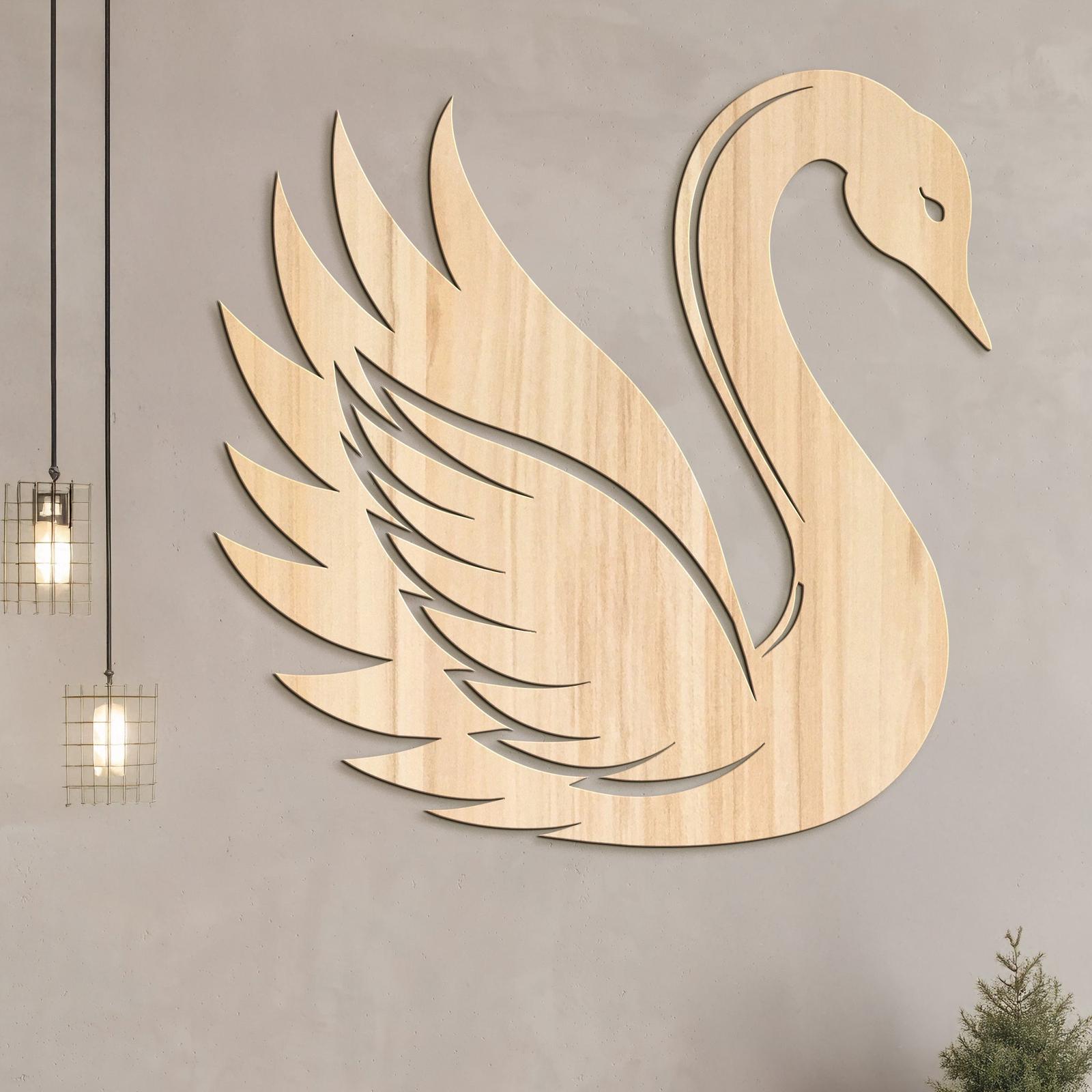 Drevený obraz Elegantná labuť-DREVTEX