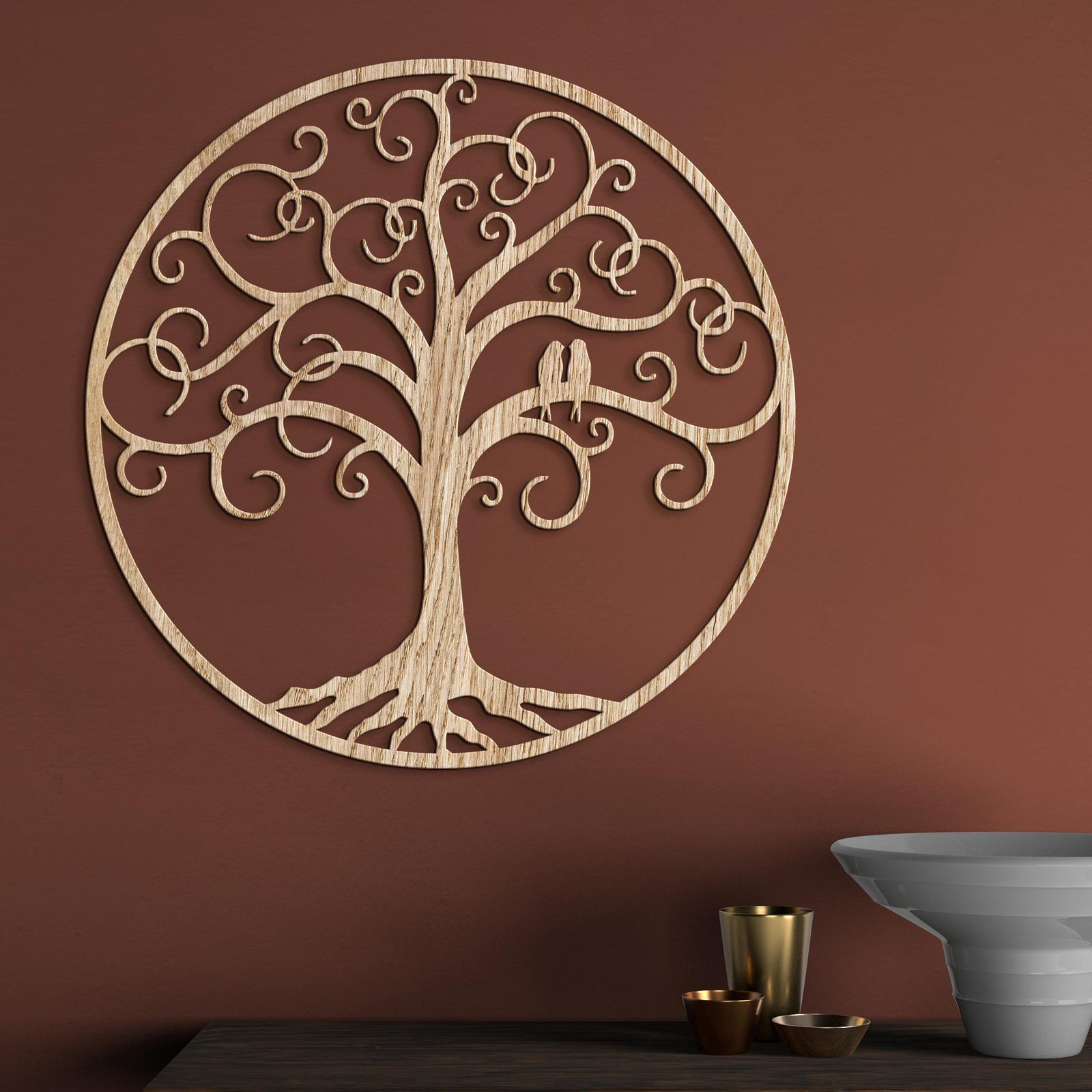 Strom života zaľúbení vtáci-DREVTEX