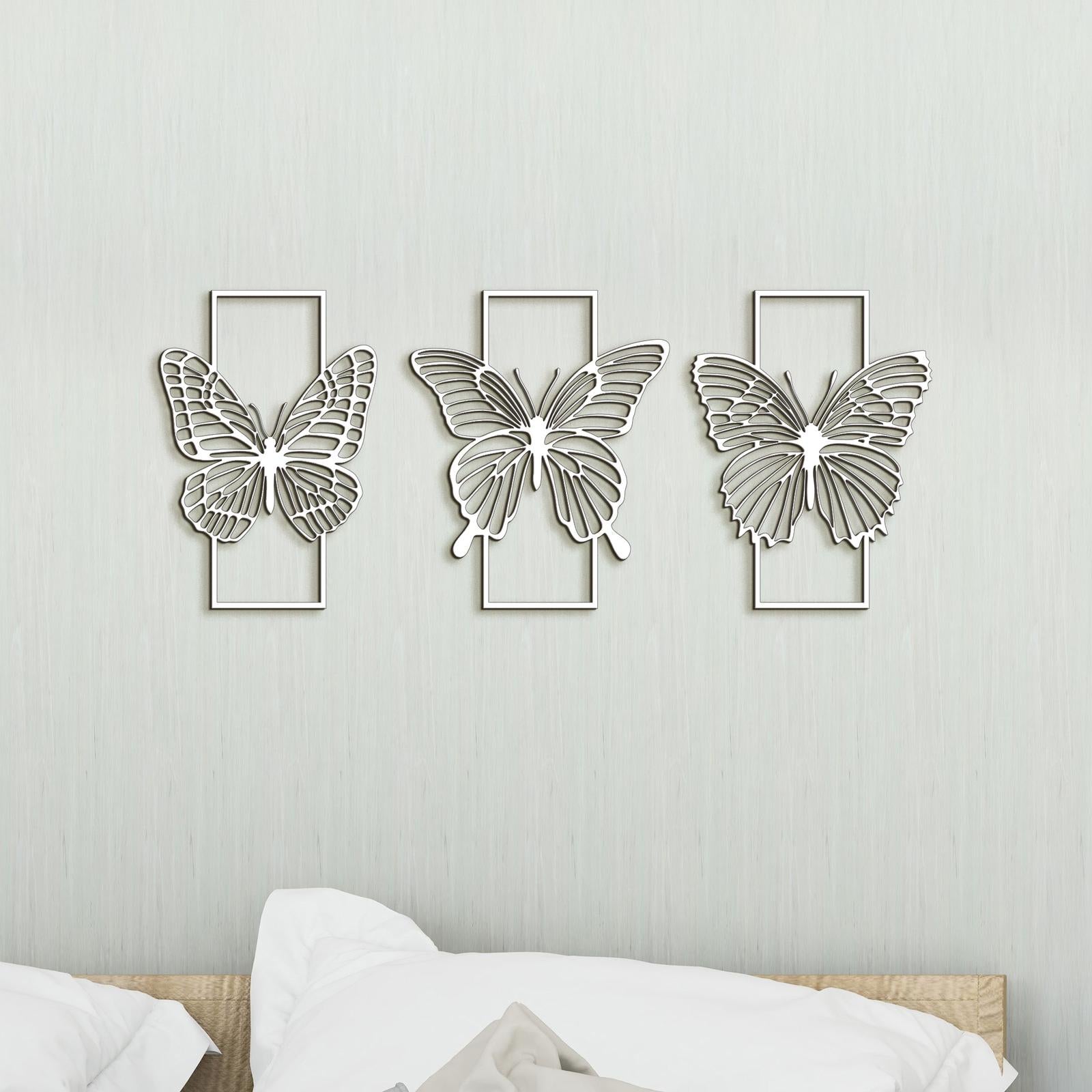 Trojdielna dekoracia Motyle-DREVTEX