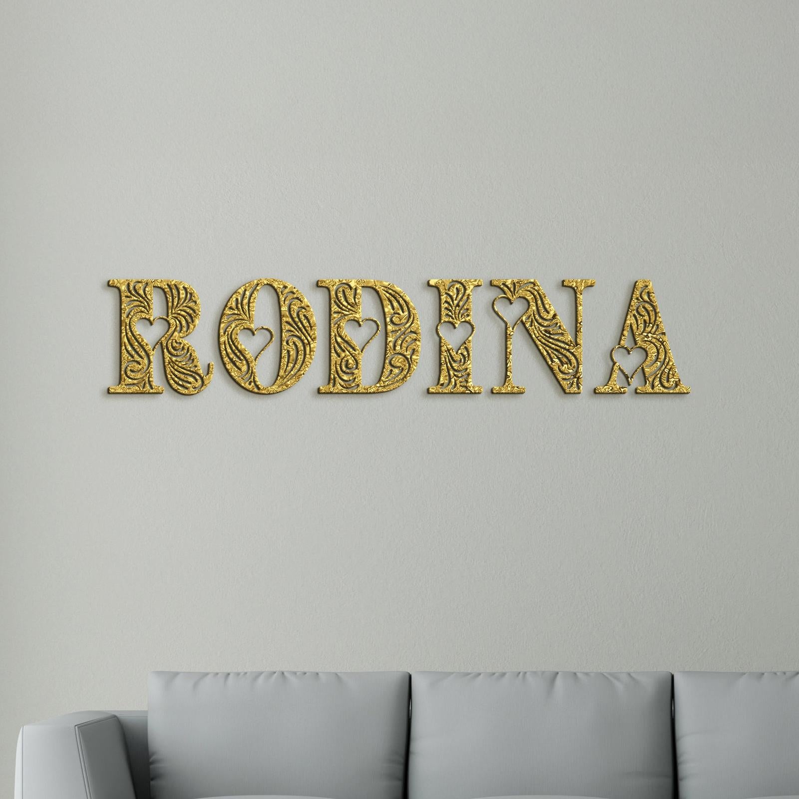 Drevený nápis RODINA-DREVTEX