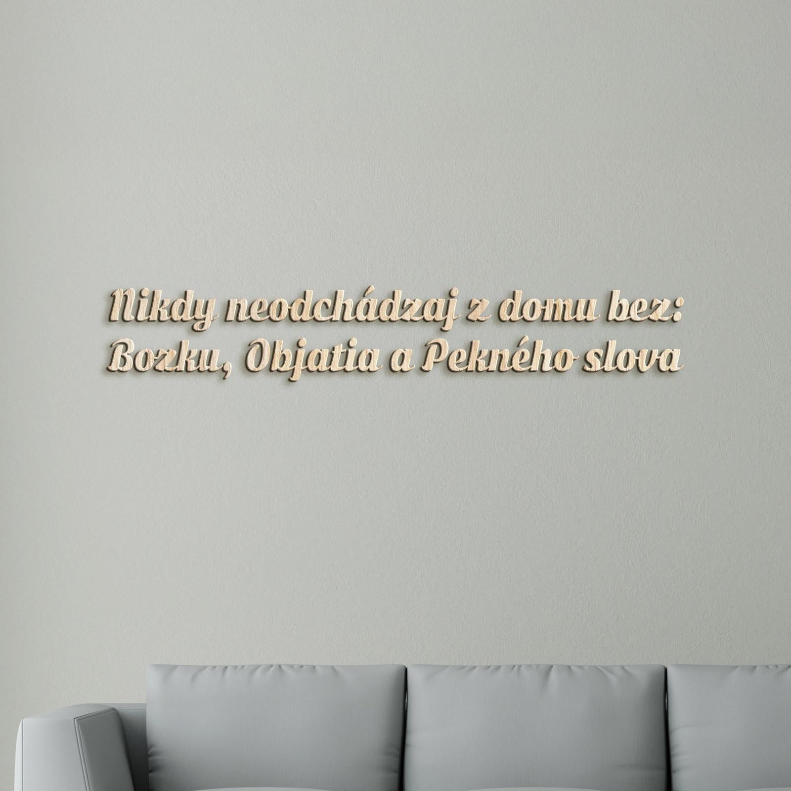 Drevený nápis pravidlá rodiny-DREVTEX