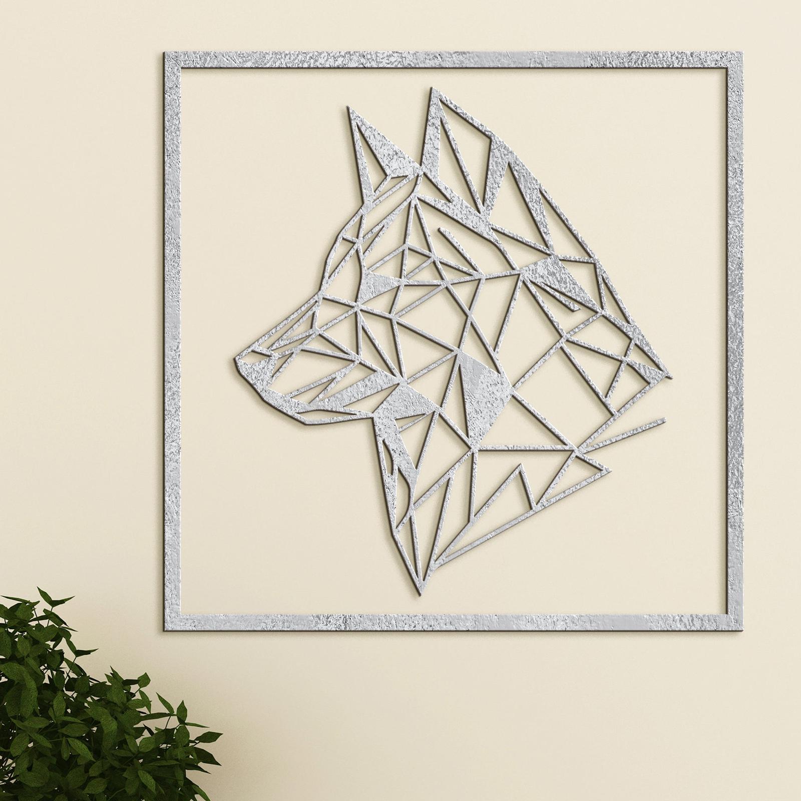 Drevený obraz Silueta vlka-DREVTEX