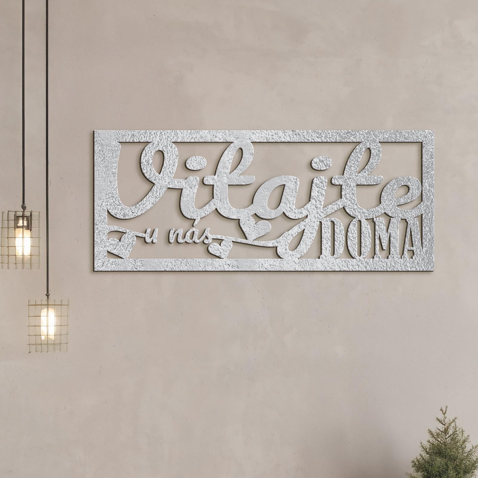 Drevený nápis VITAJTE u nás DOMA-DREVTEX