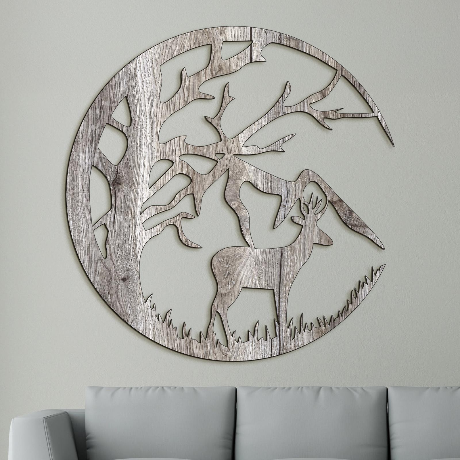 Drevená dekorácia s motívom Jeleňa-DREVTEX