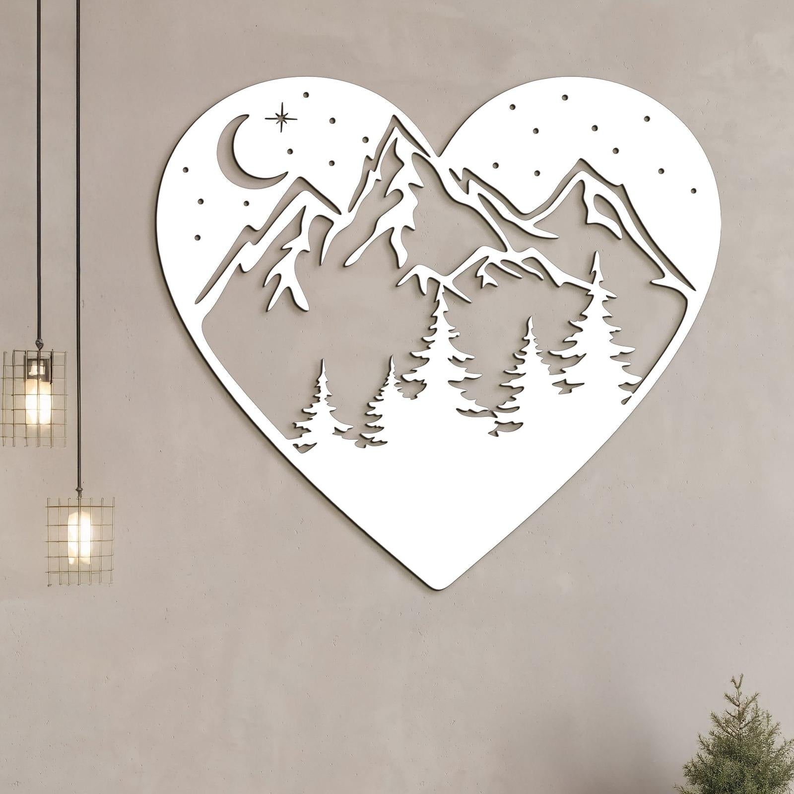 Drevený obraz na stenu Láska k horám-DREVTEX