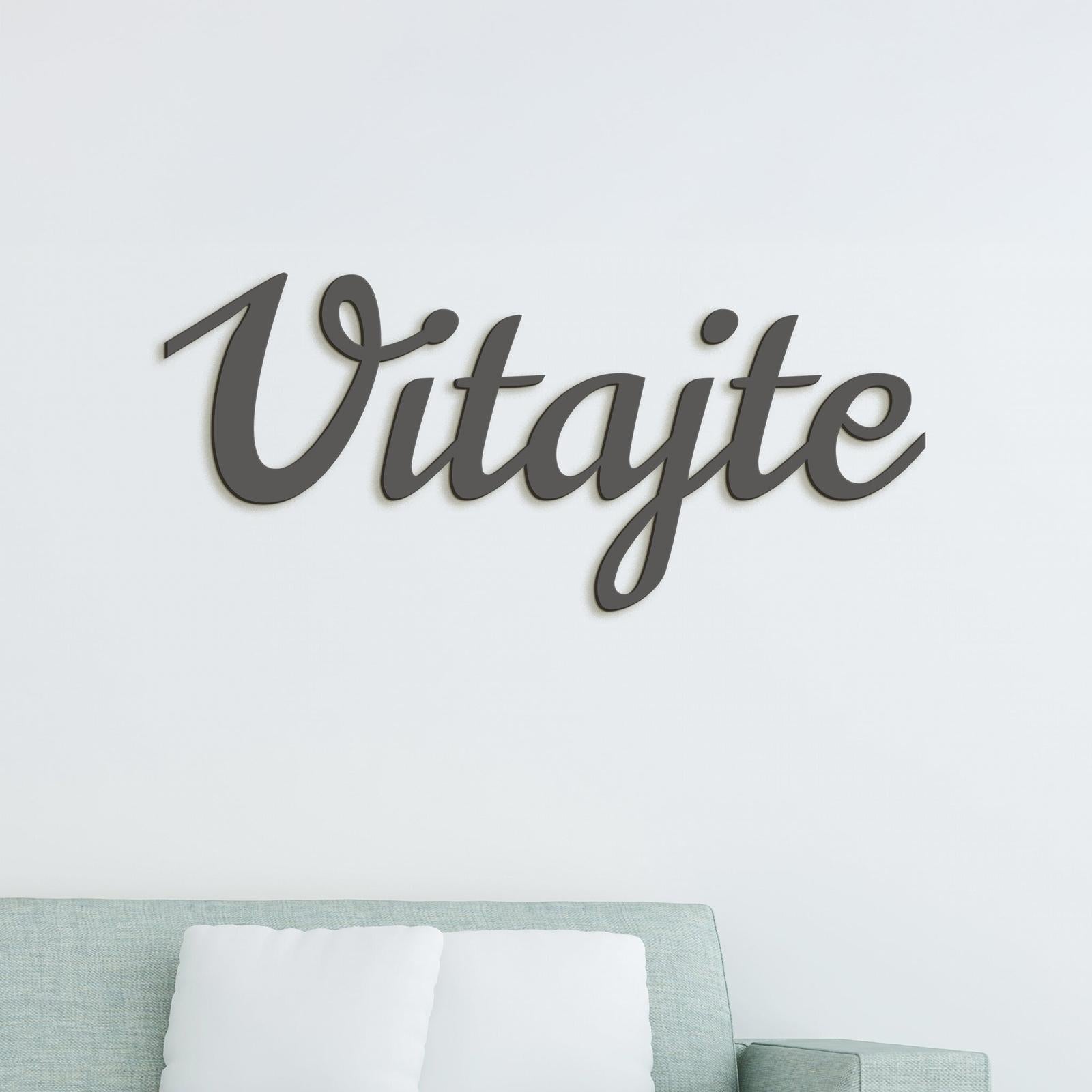 Drevený nápis na stenu Vitajte-DREVTEX