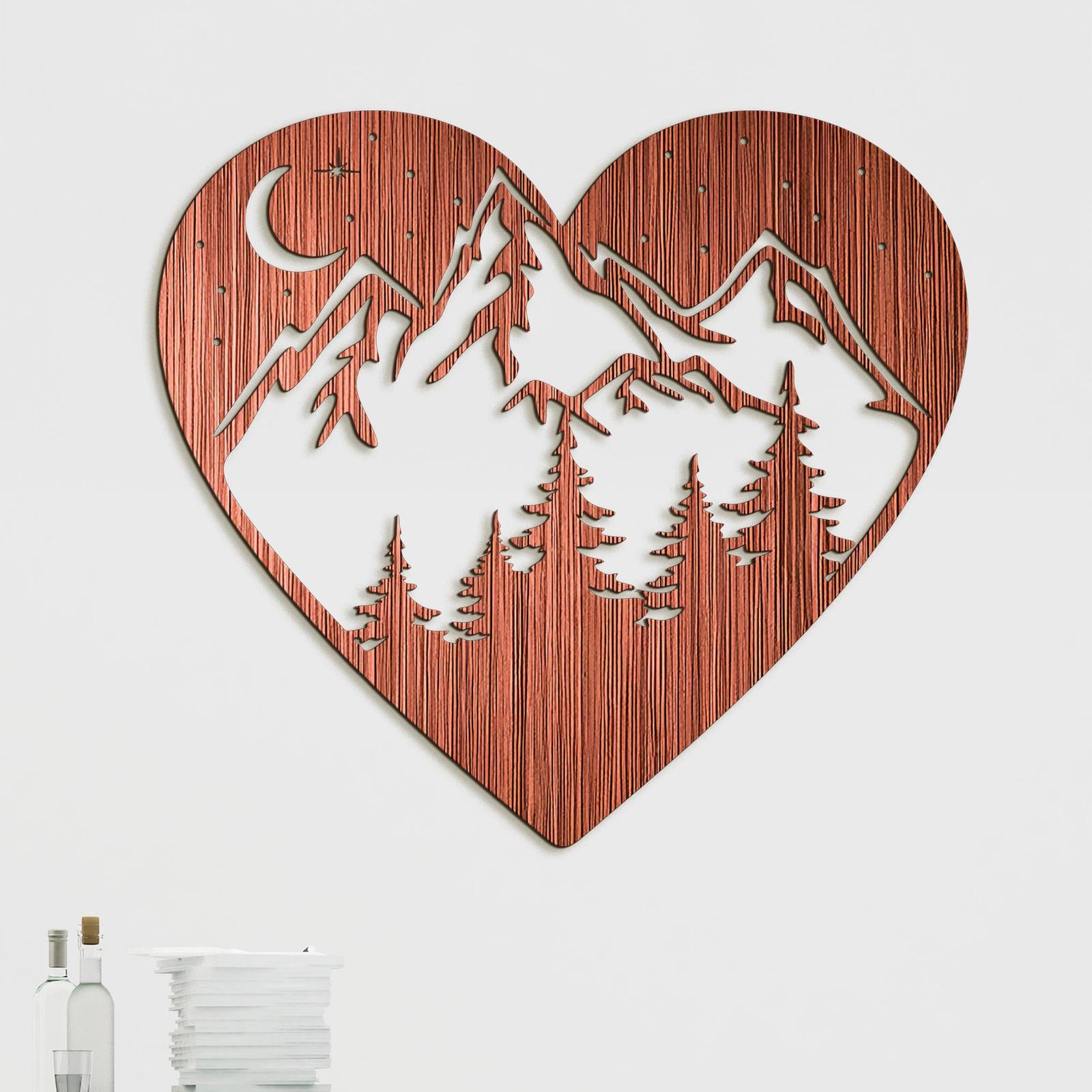 Drevený obraz na stenu Láska k horám-DREVTEX