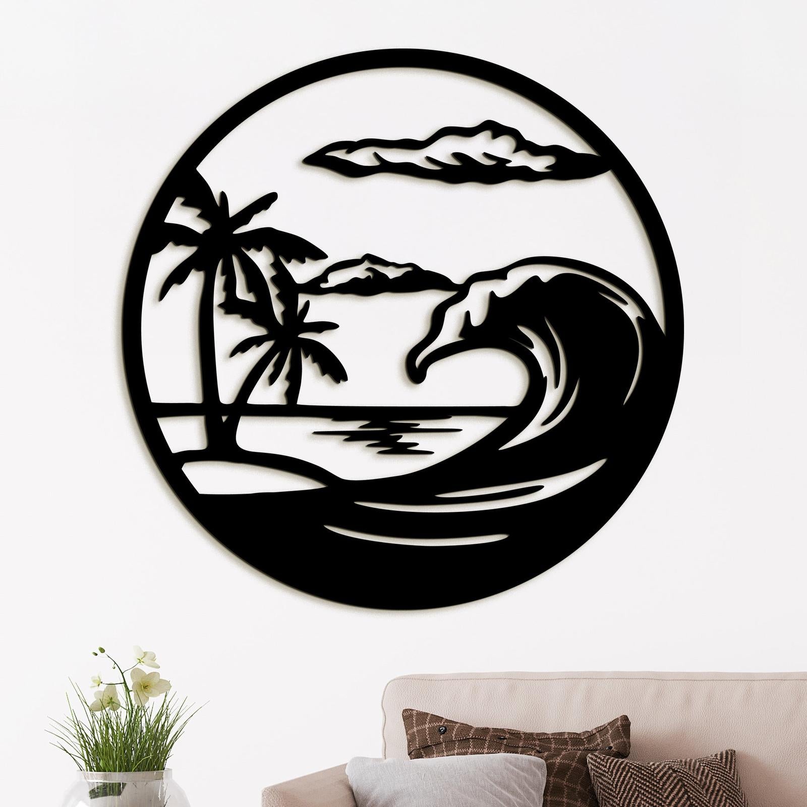 Drevený obraz na stenu pláž-DREVTEX