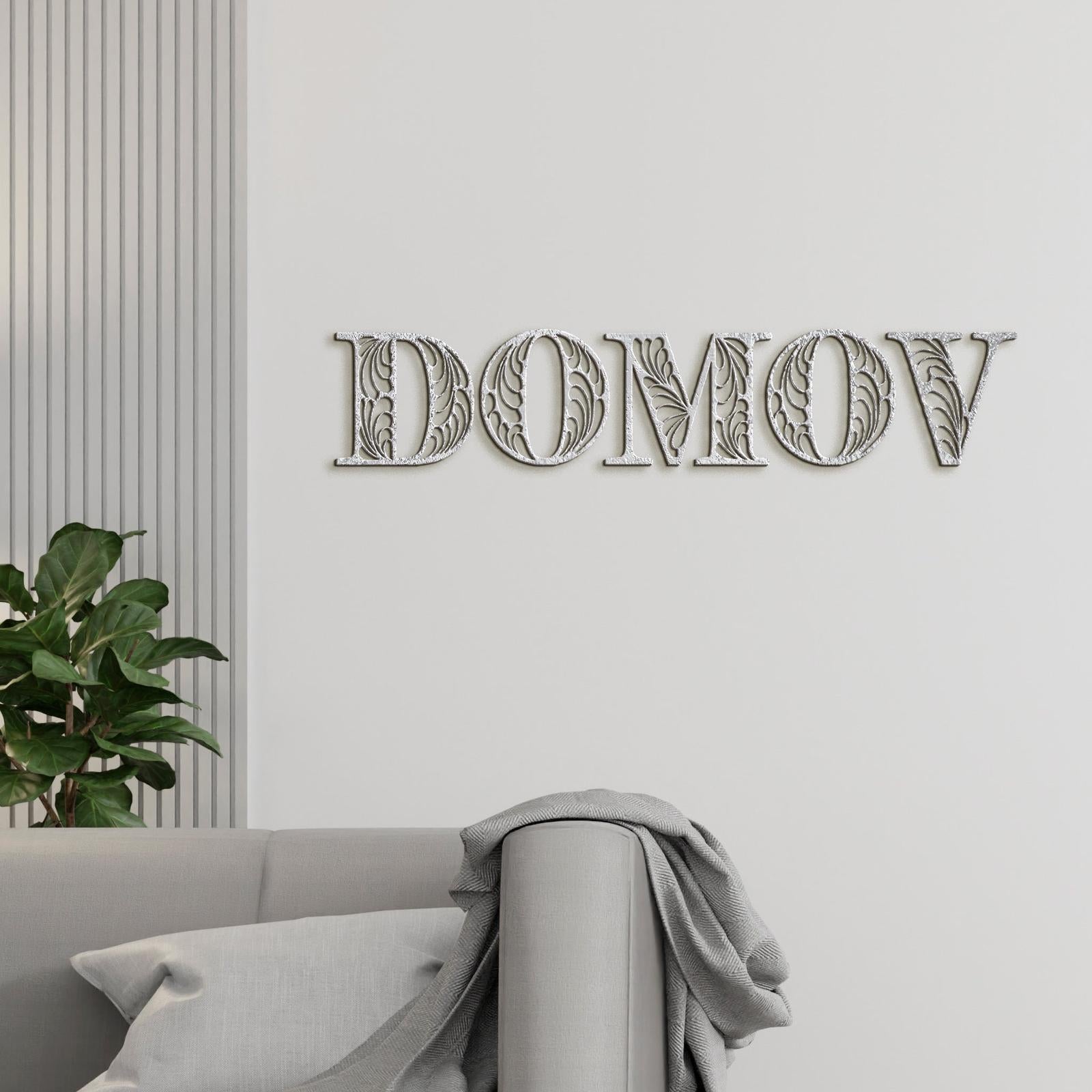 Drevený nápis DOMOV-DREVTEX