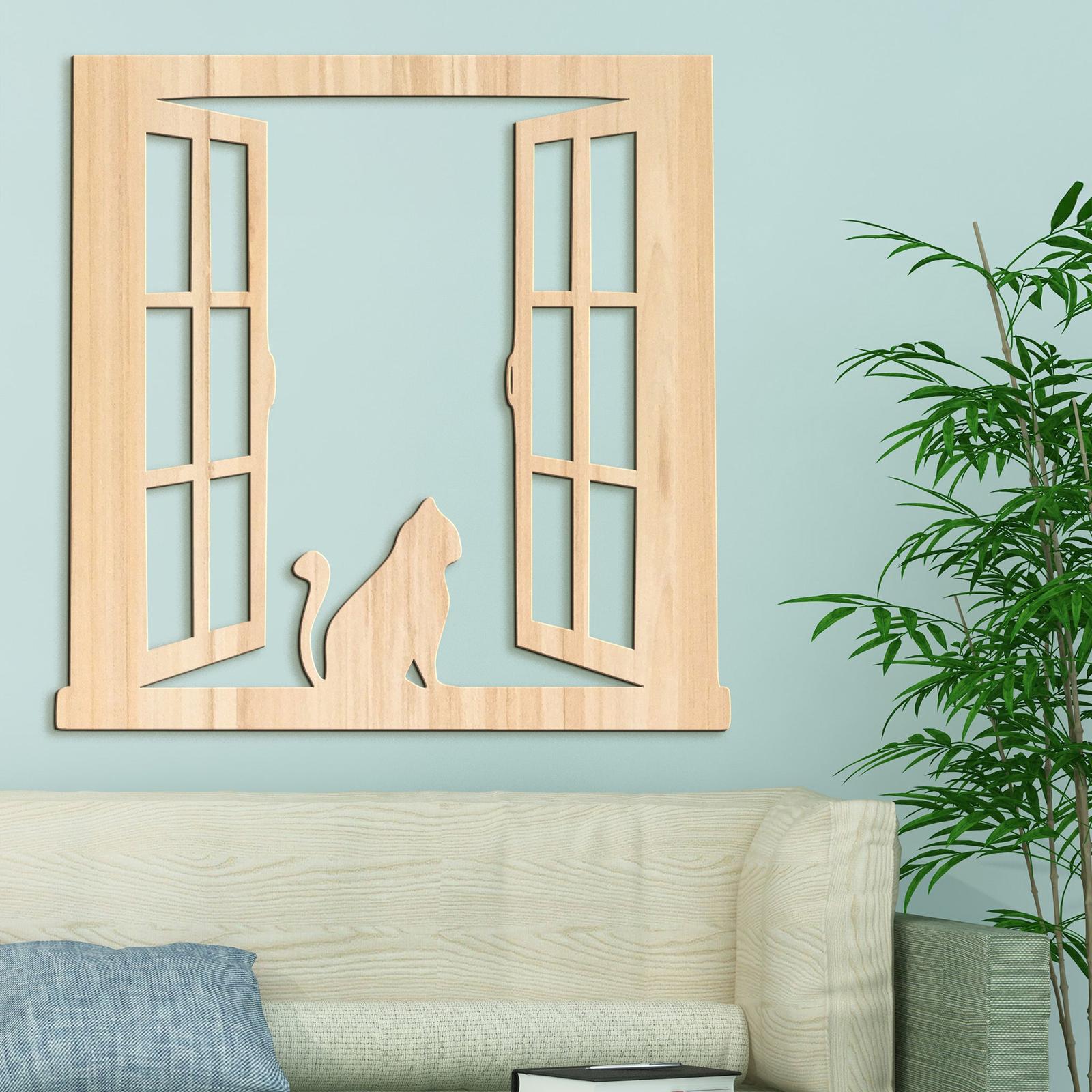 Silueta macky na okne-DREVTEX