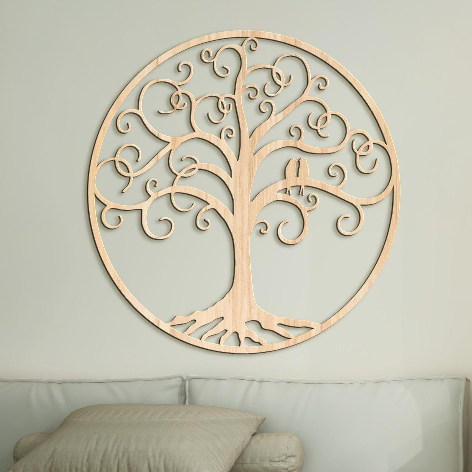 Strom života zaľúbení vtáci-DREVTEX