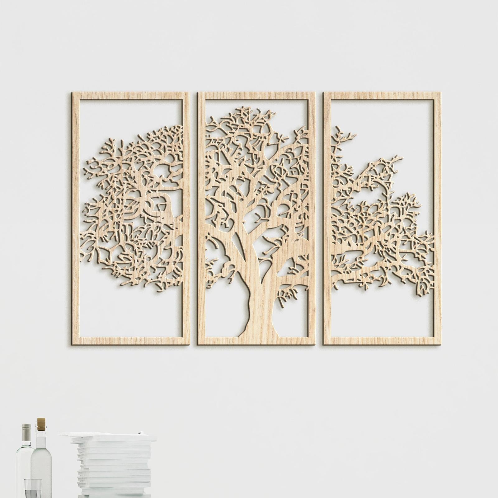 Trojdielny obraz Strom zivota-DREVTEX