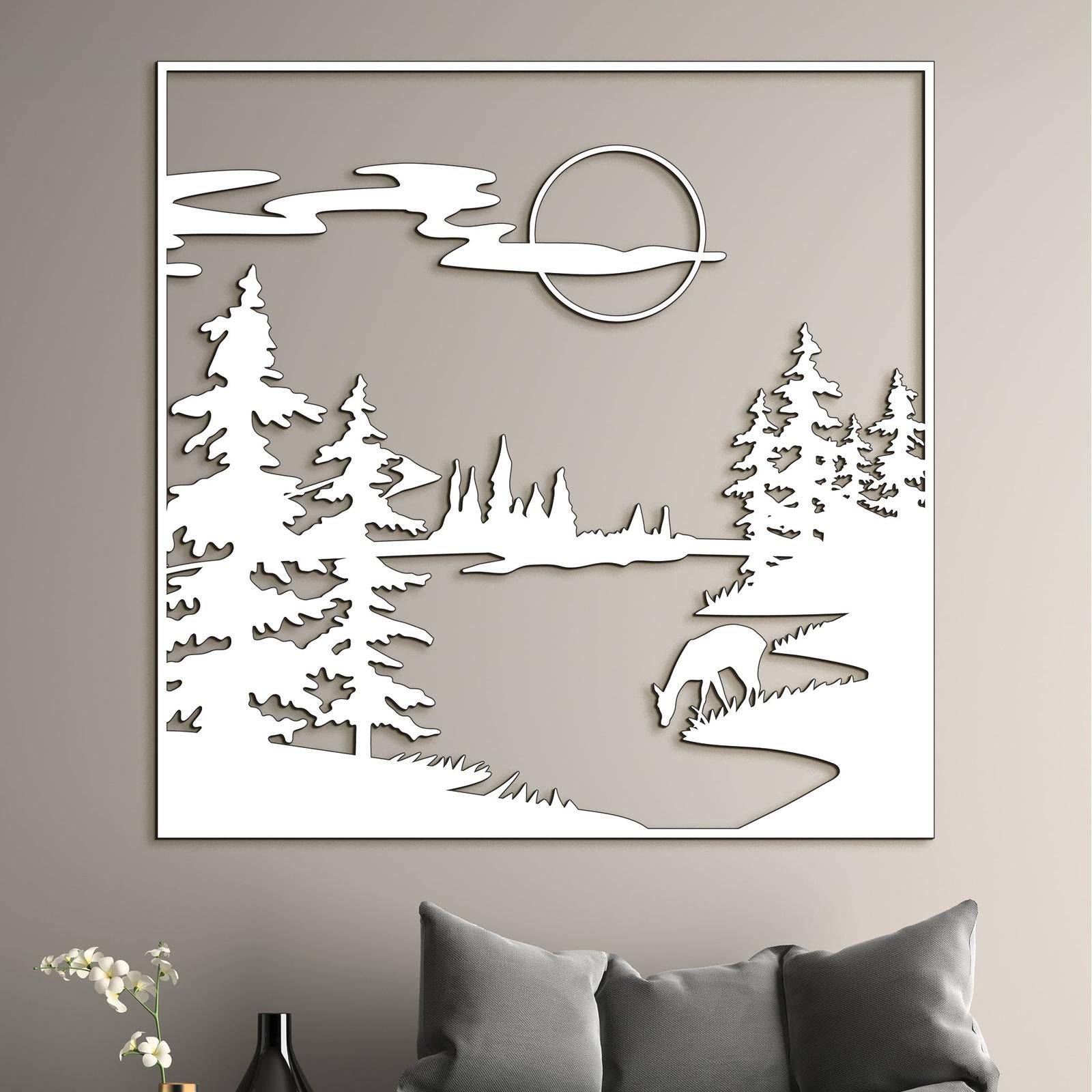 Drevený obraz Lesná čistinka-DREVTEX