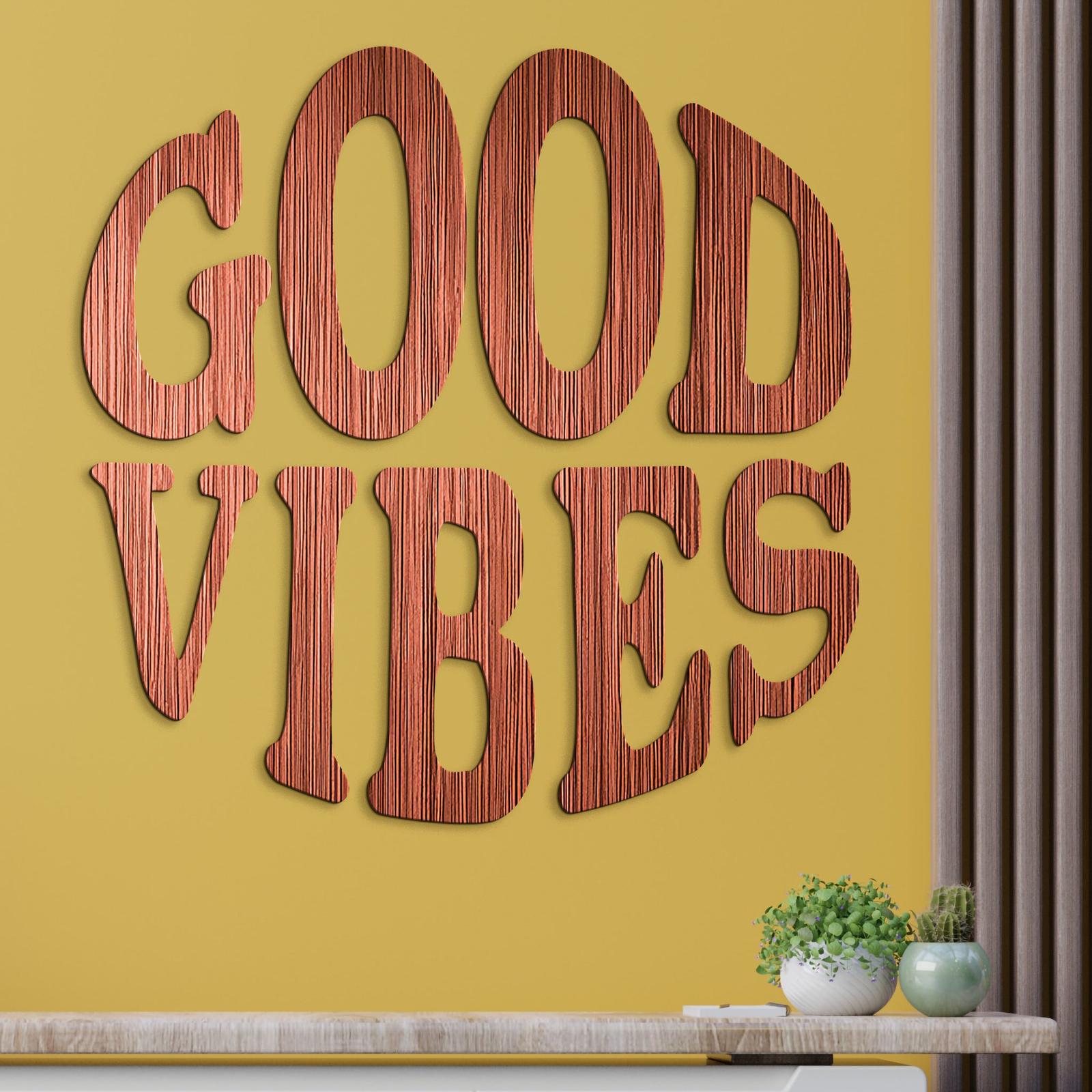 Drevený nápis GOOD VIBES-DREVTEX