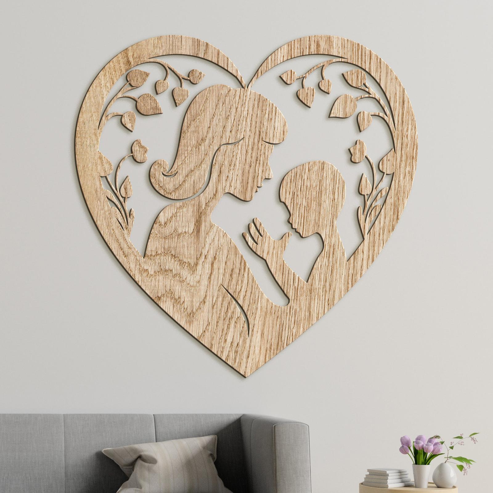 Drevený obraz Matka s dieťaťom-DREVTEX
