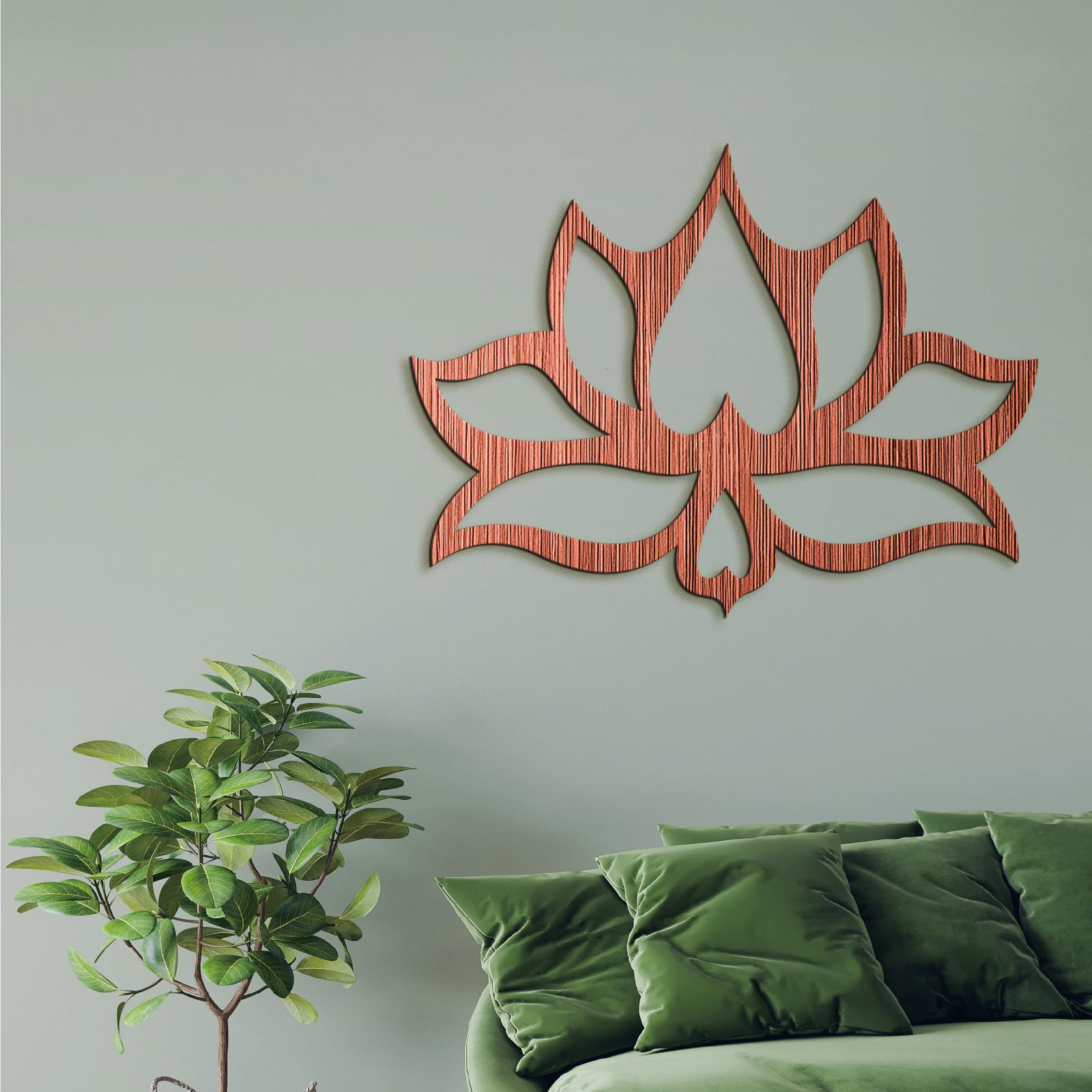 Drevený obraz na stenu Kvet LOTOS-DREVTEX