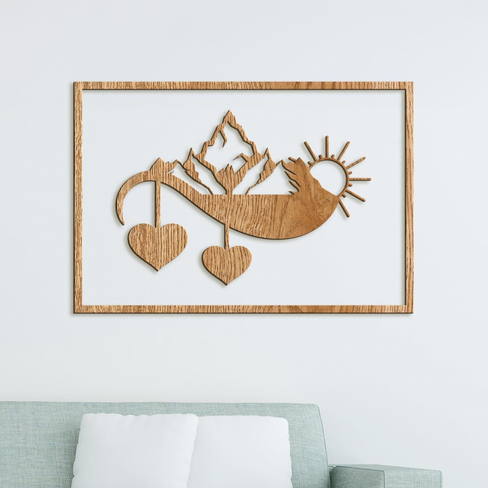 Drevený obraz na stenu Západ slnka-DREVTEX