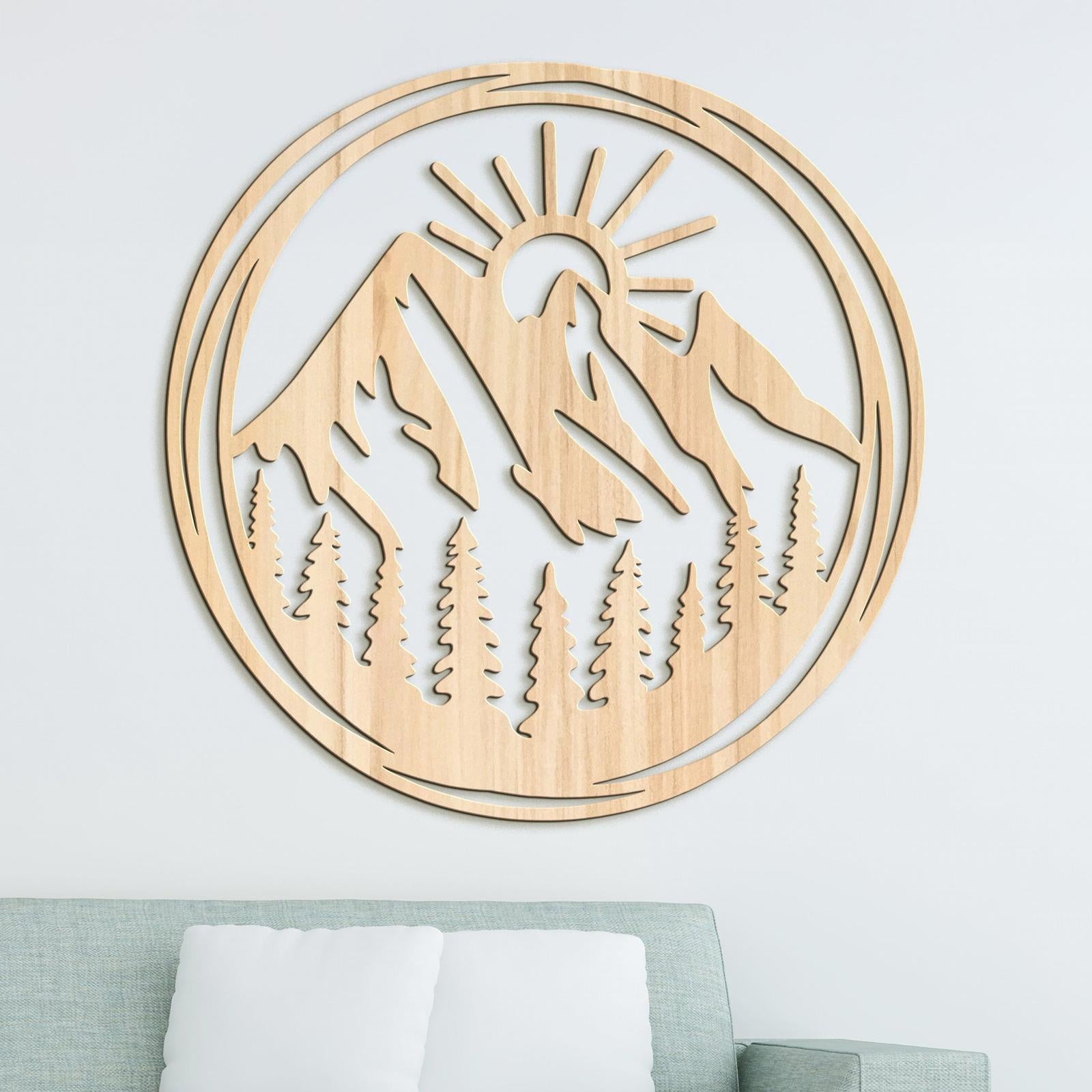 Dreveny obraz Vychadzajuce slnko-DREVTEX